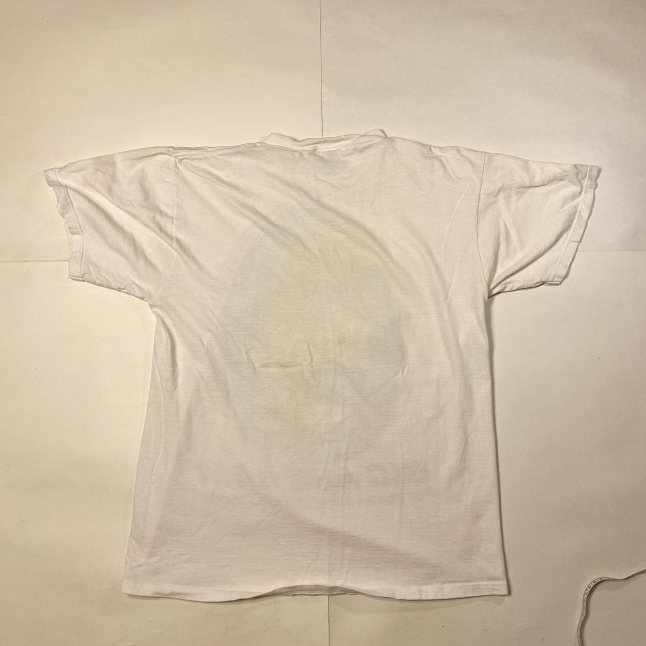 Tultex Men's White and Cream T-shirt | Depop