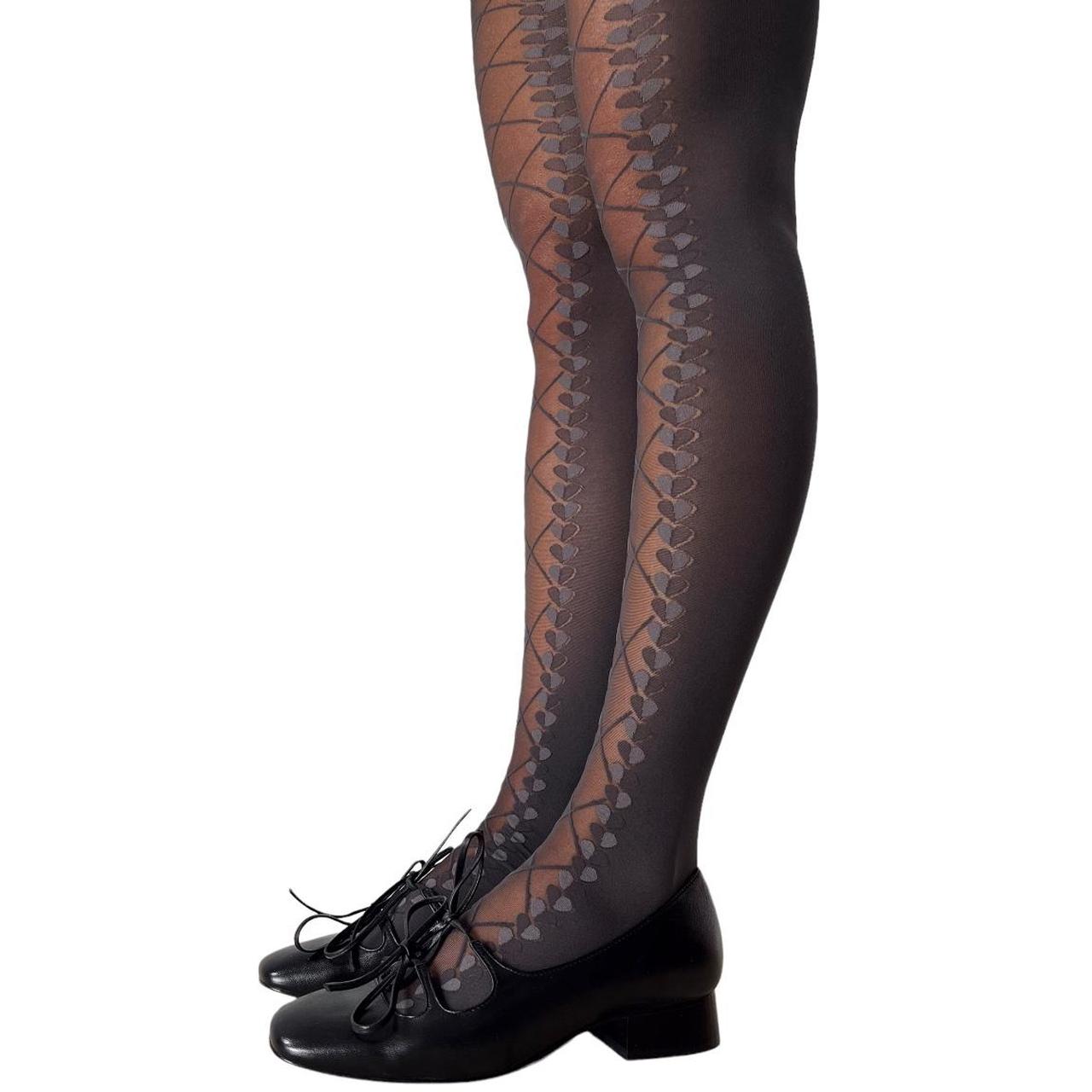 Anna Sui Women's Black and Grey Hosiery-tights