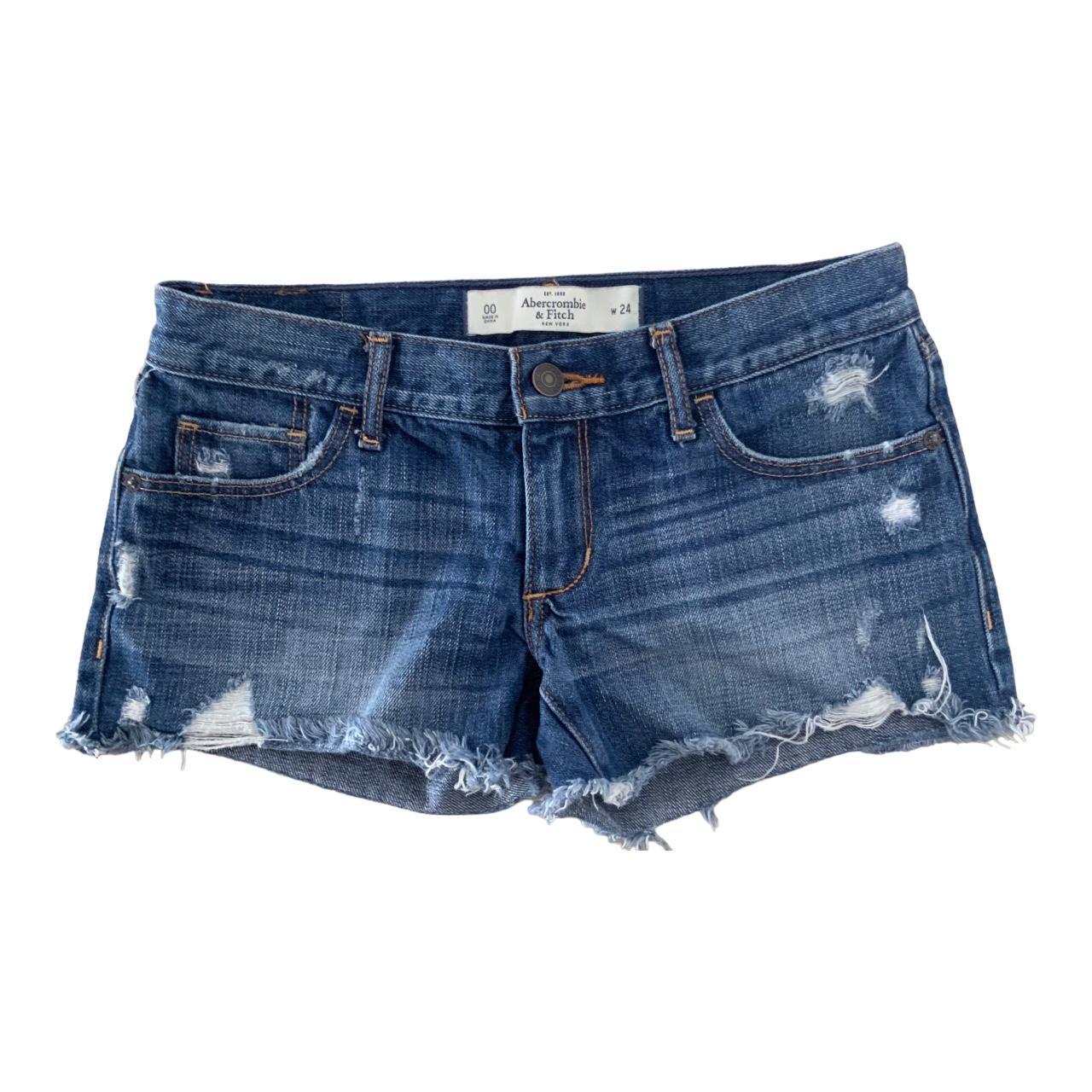 Abercrombie and Fitch vintage denim shorts Vintage... - Depop