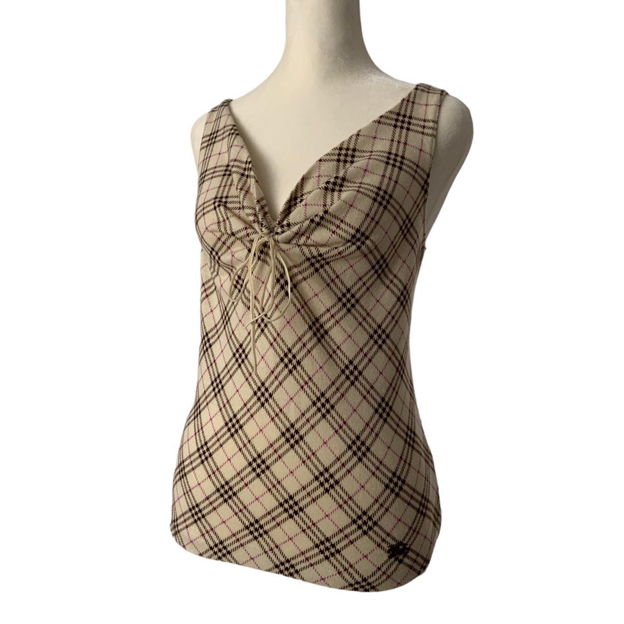 Burberry blue label preppy check top, Burberry check...