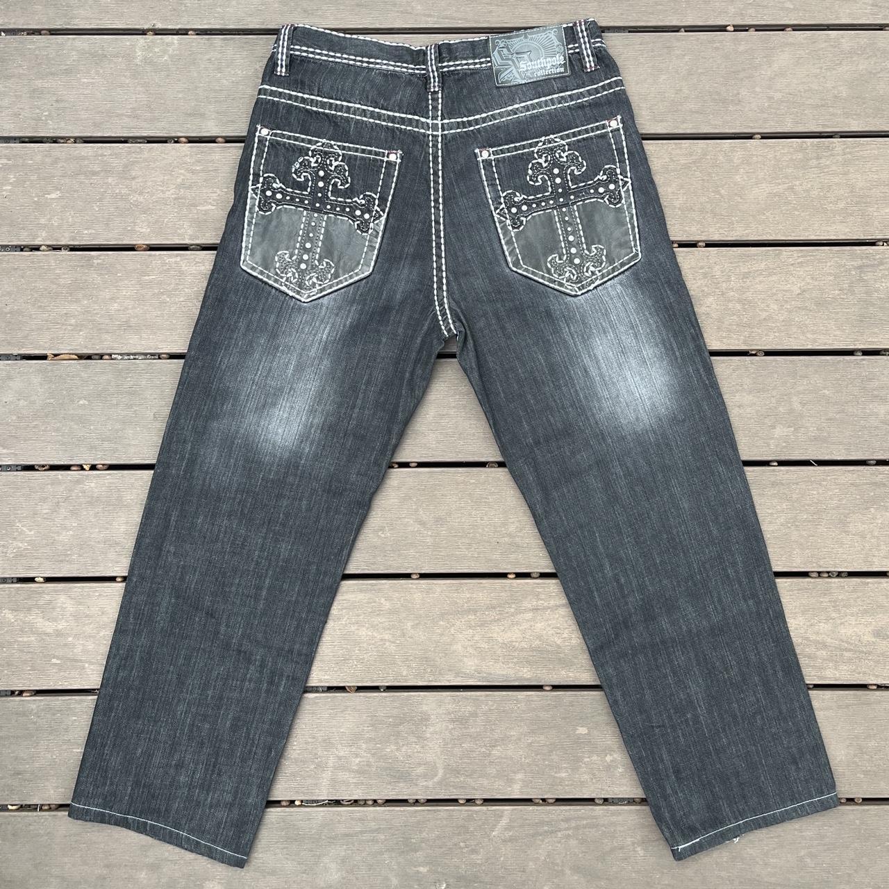 Southpole jeans -Black w/grey fading -waist... - Depop