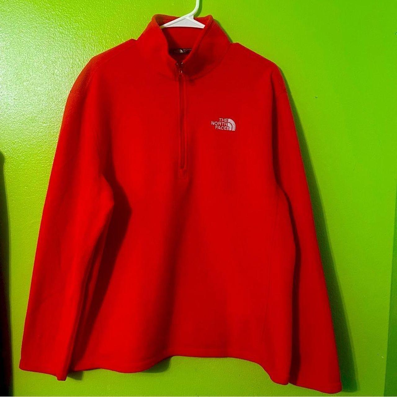 The North Face Men's Red outlet Fleece Sweater Quarter Zip