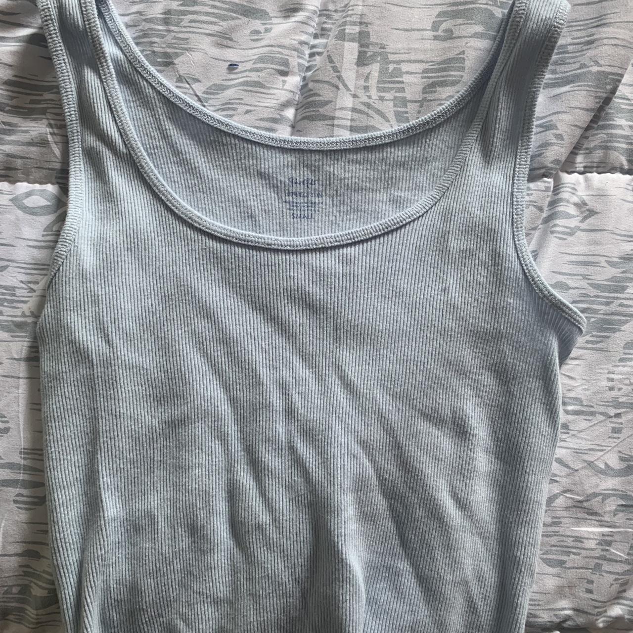 Baby blue tank from Brandy Melville! Cropped fit,... - Depop