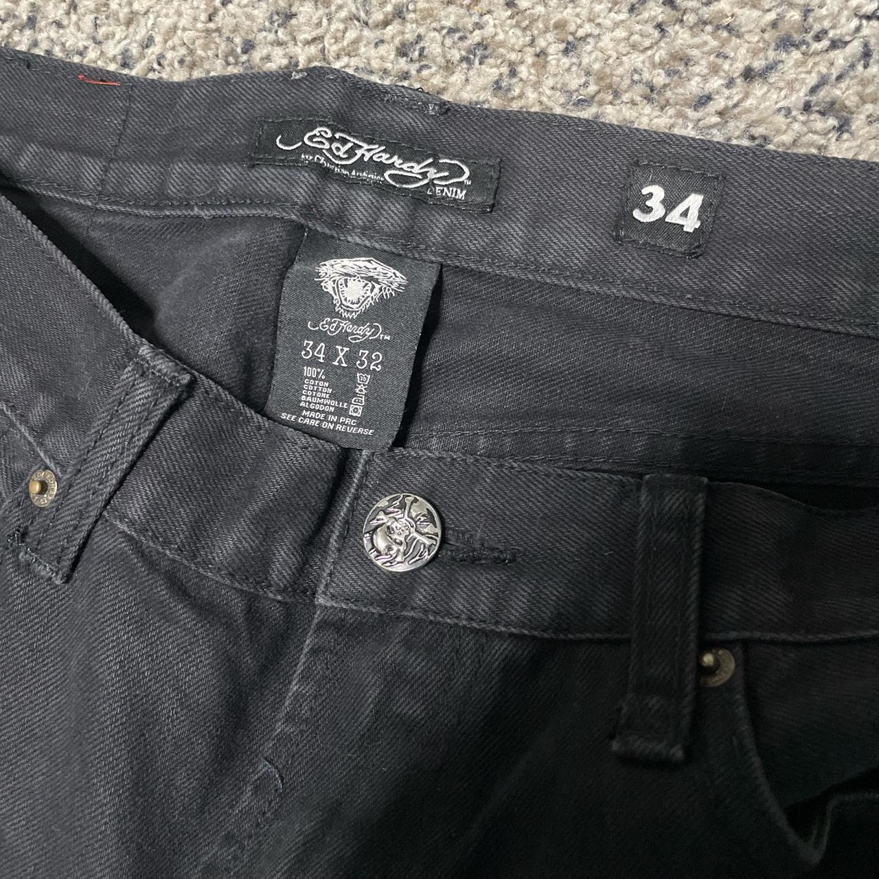 Black Ed Hardy jeans size 34x32 But they actually... - Depop
