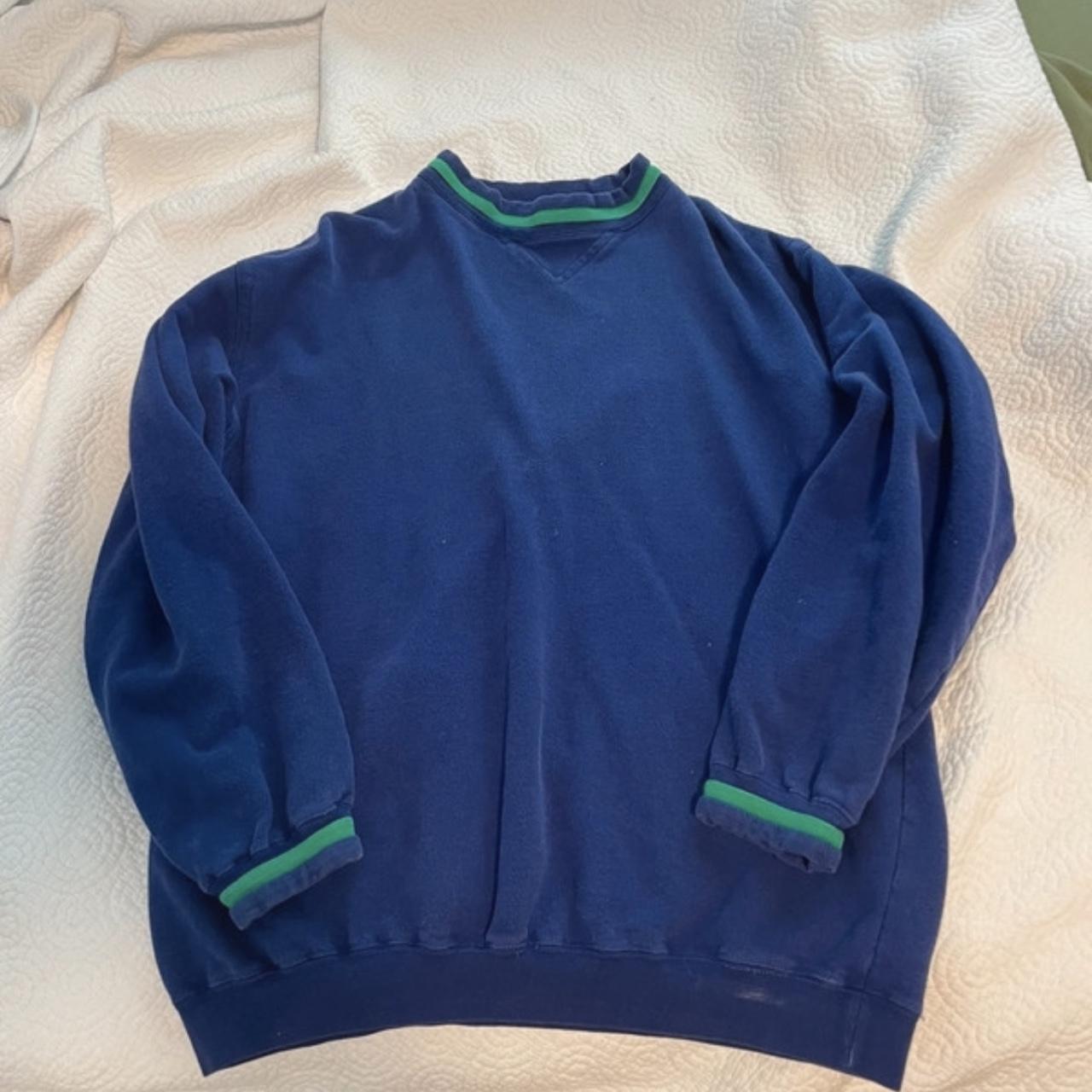 Blue and Green Crewneck Sweatshirt GAP. A little... - Depop