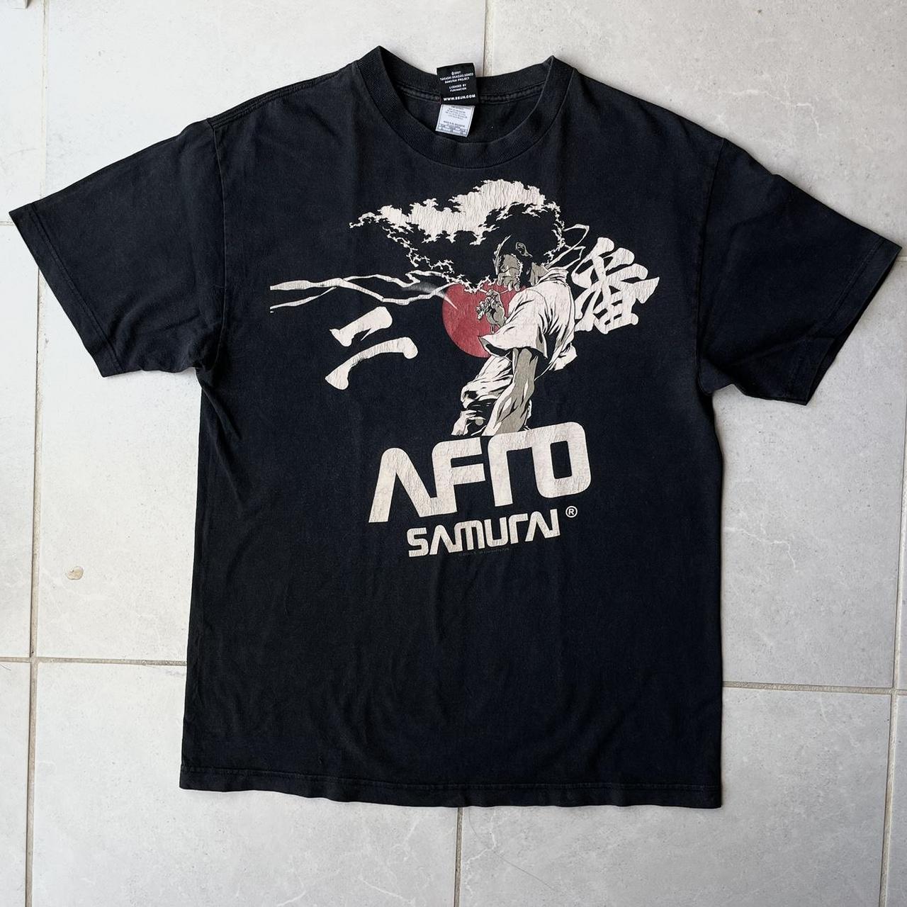 Vintage Y2K Official AFRO SAMURAI Anime Shirt Size | Depop