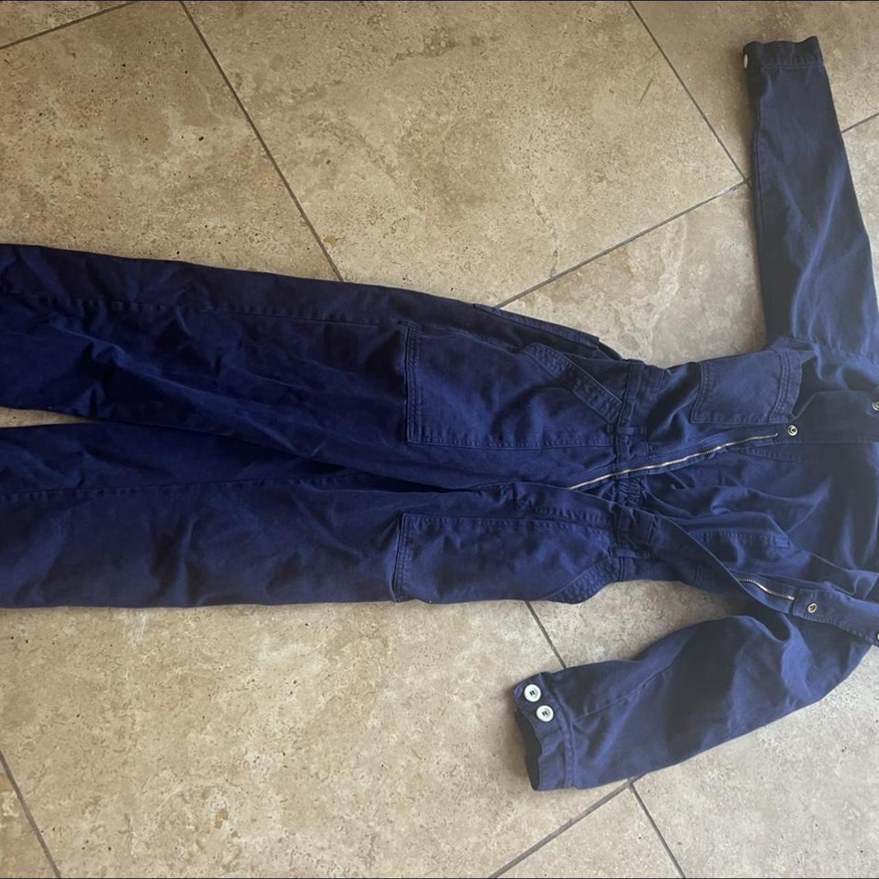 Big Bud Press Xs Long Sleeve Navy Blue Jumpsuit Depop