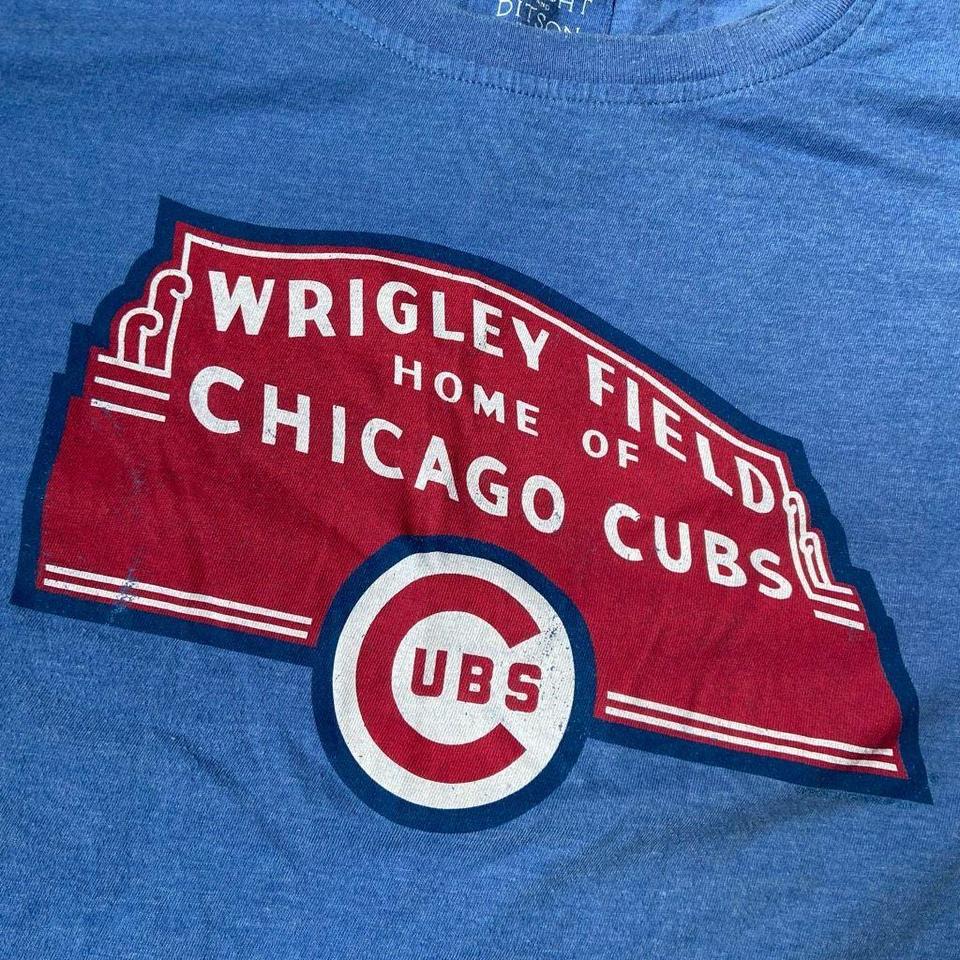 Wright and Ditson MLB Chicago Cubs Blue V-Neck Short - Depop