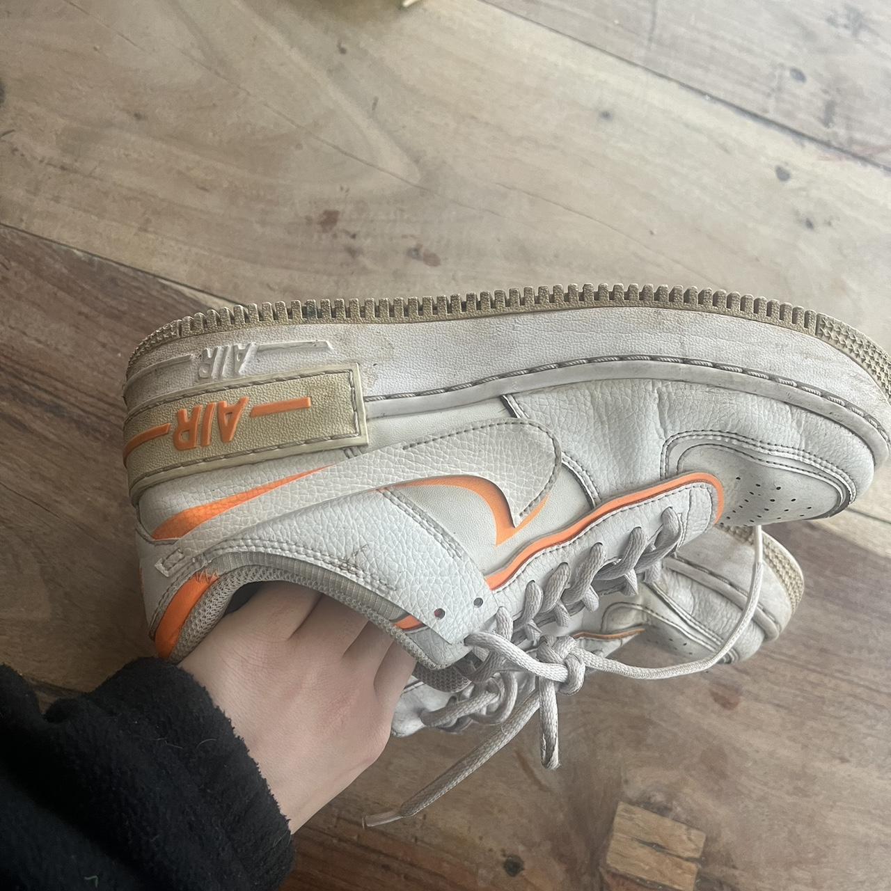 nike air force white and orange