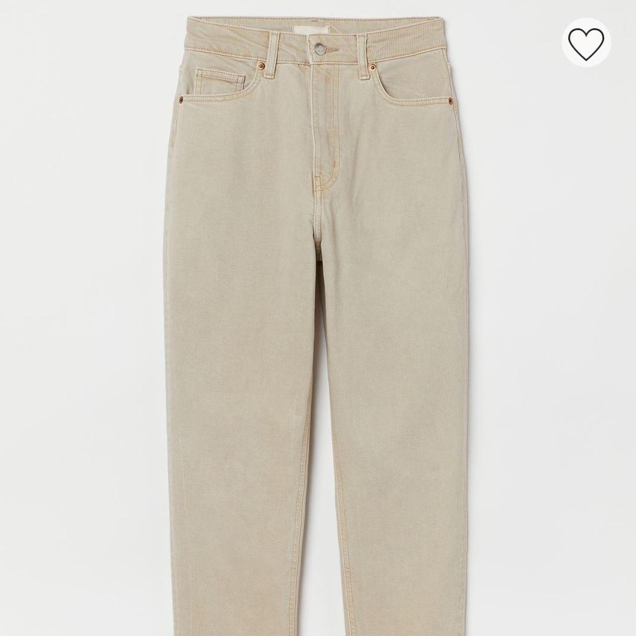 H&M Women's Cream Jeans Depop