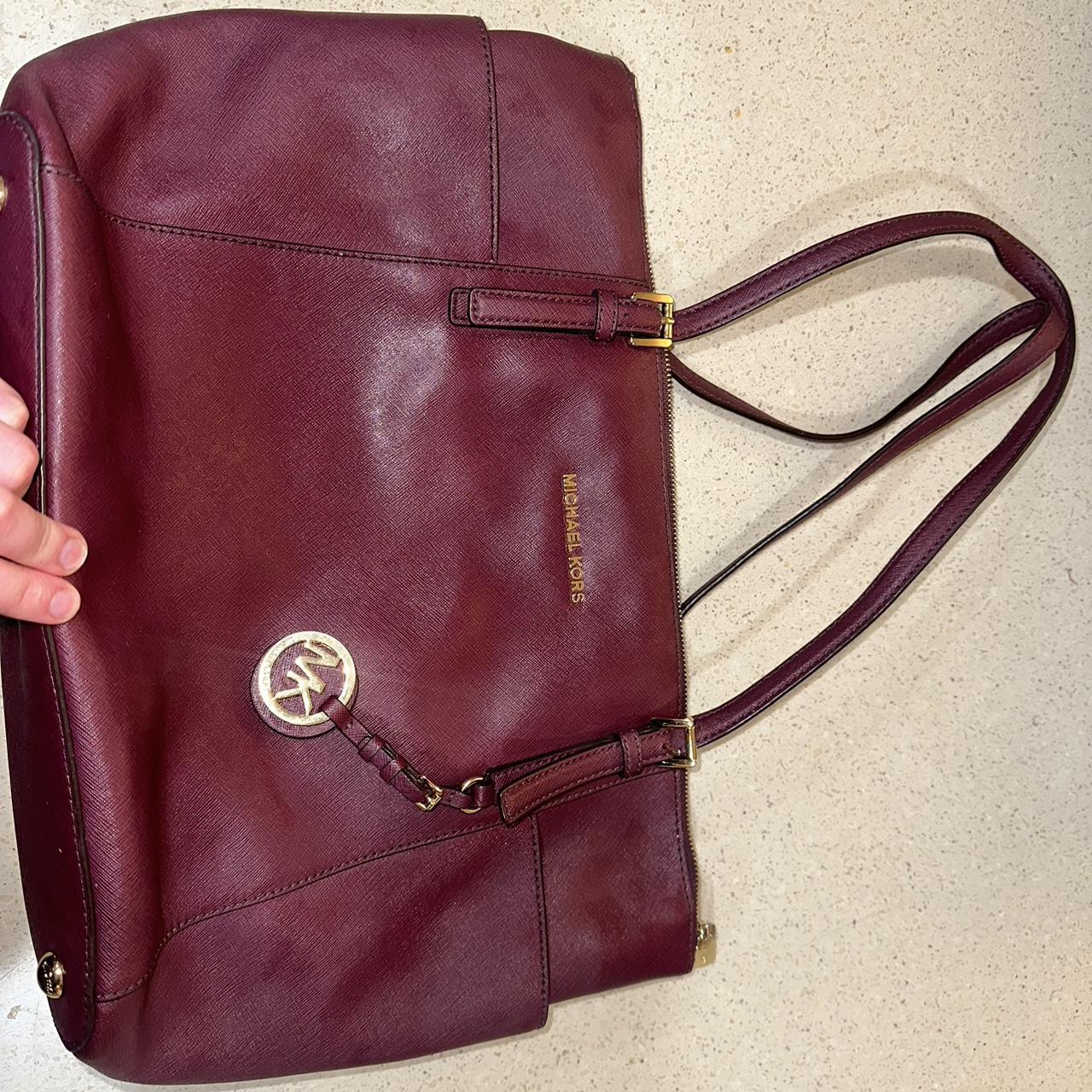 Burgundy michael clearance kors purse