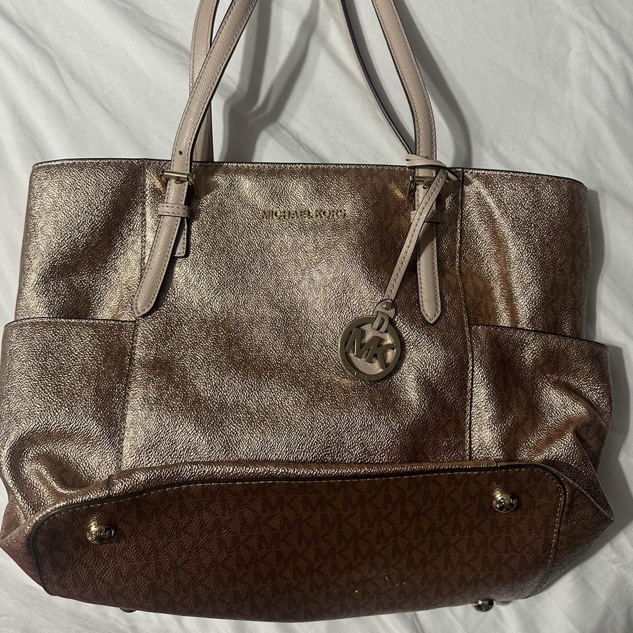 Michael kors purse rose gold best sale