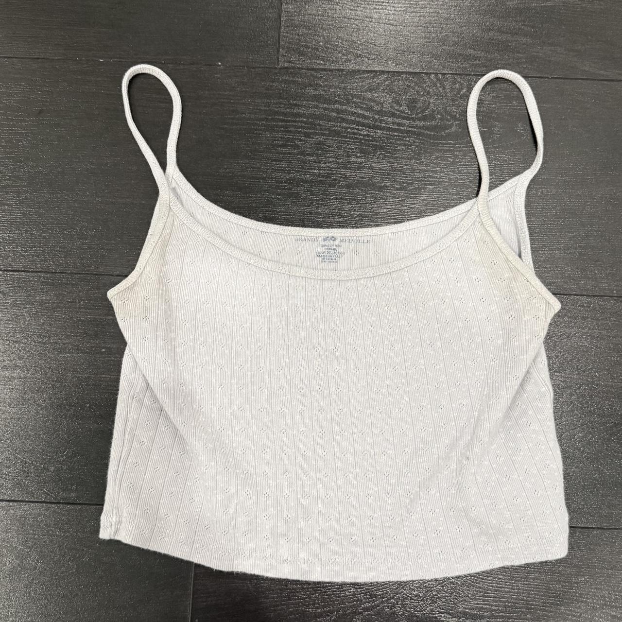 Brandy Melville Women's Tank top White/Blue One size – light