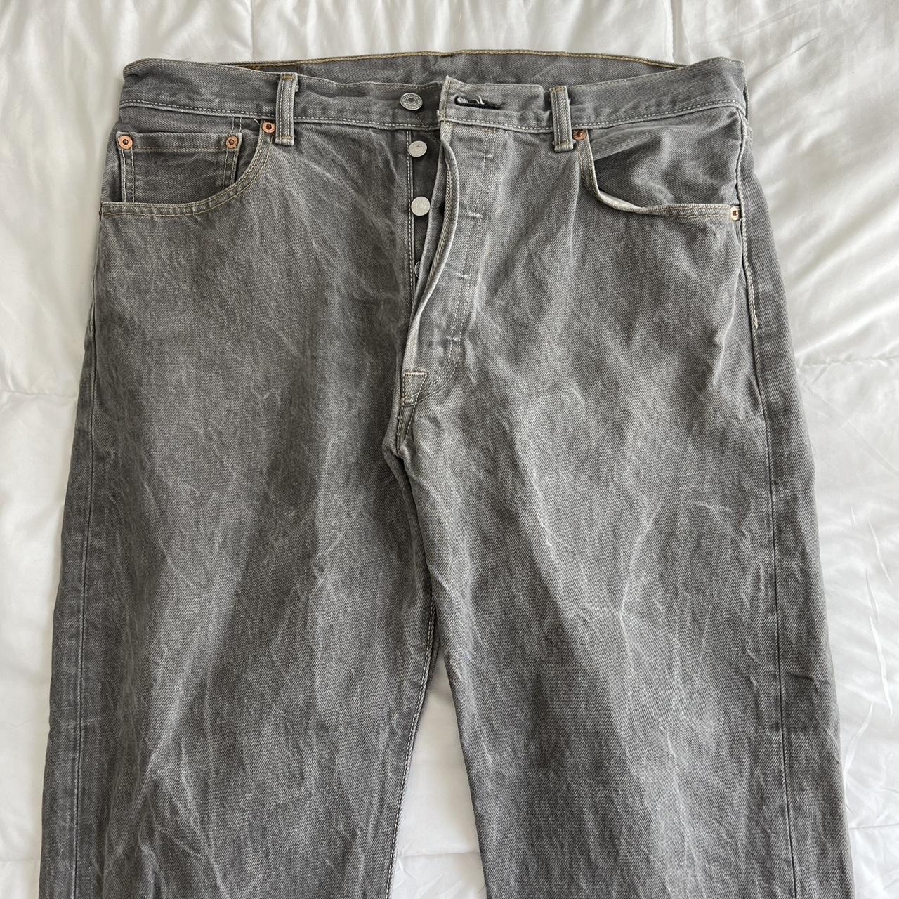 Levi’s 501 grey jeans with cool wash. Good quality.... - Depop