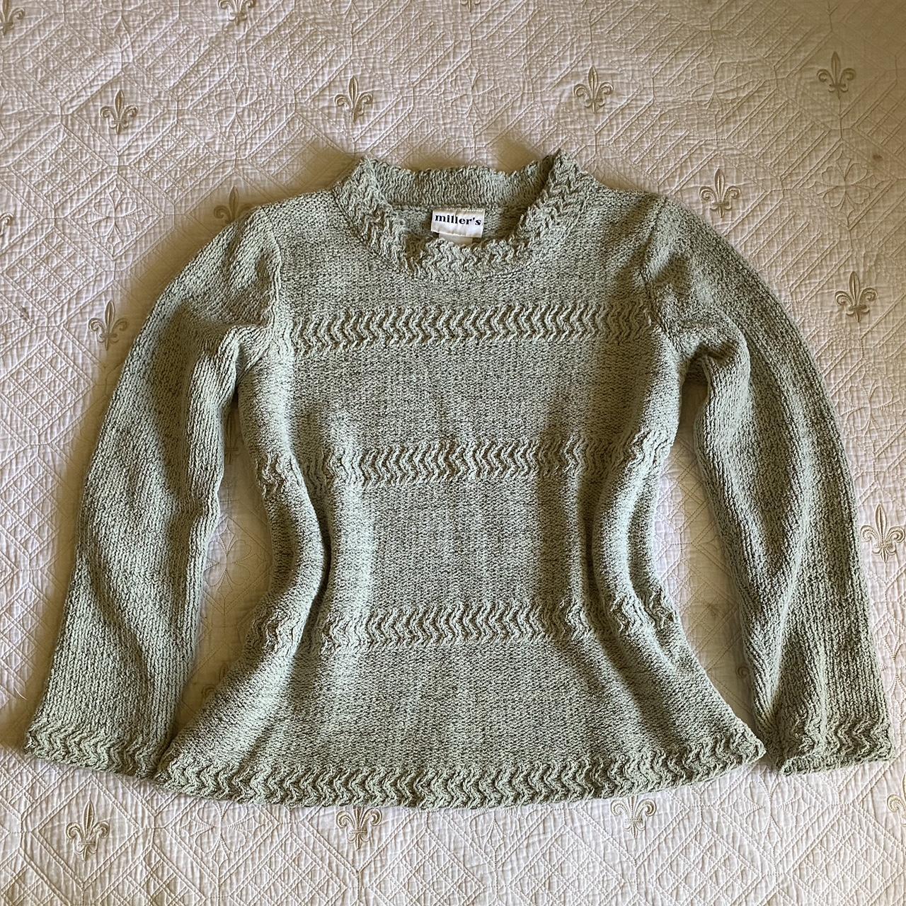 cutest sage green jumper 🌟 brand: millers size: fits... - Depop