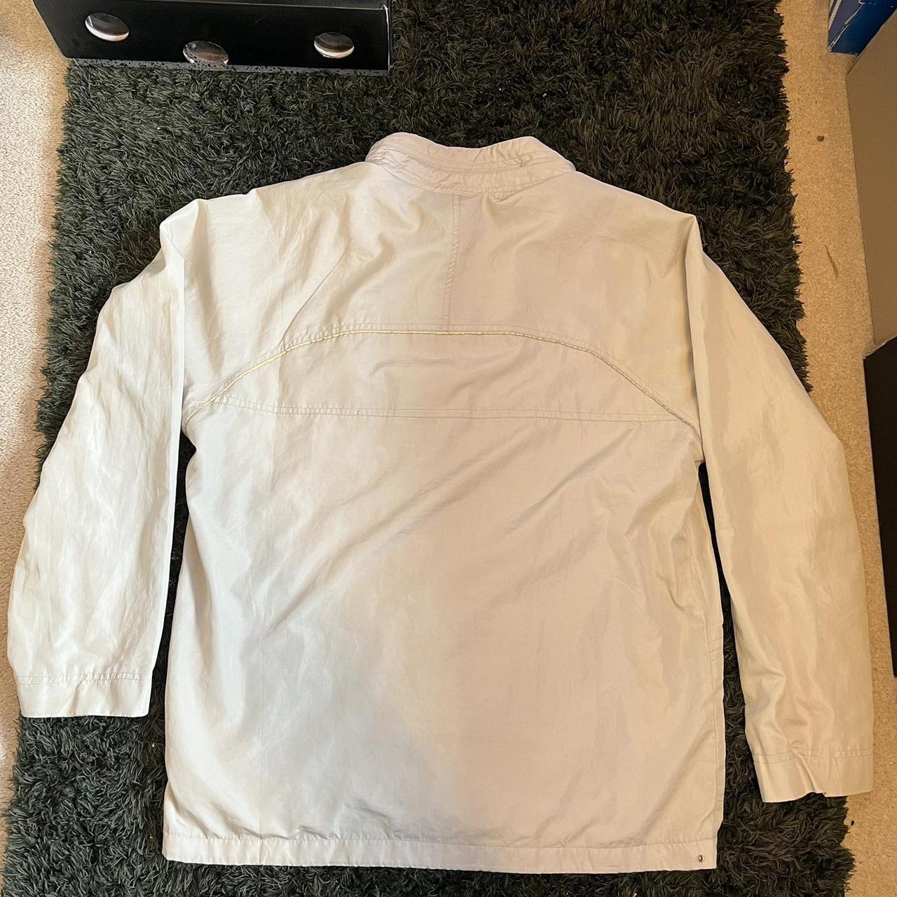 Adidas Men's Cream and Khaki Jacket | Depop