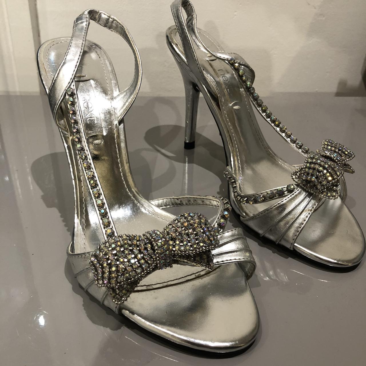 Next Silver sandals lovely design Size 4. Very Depop