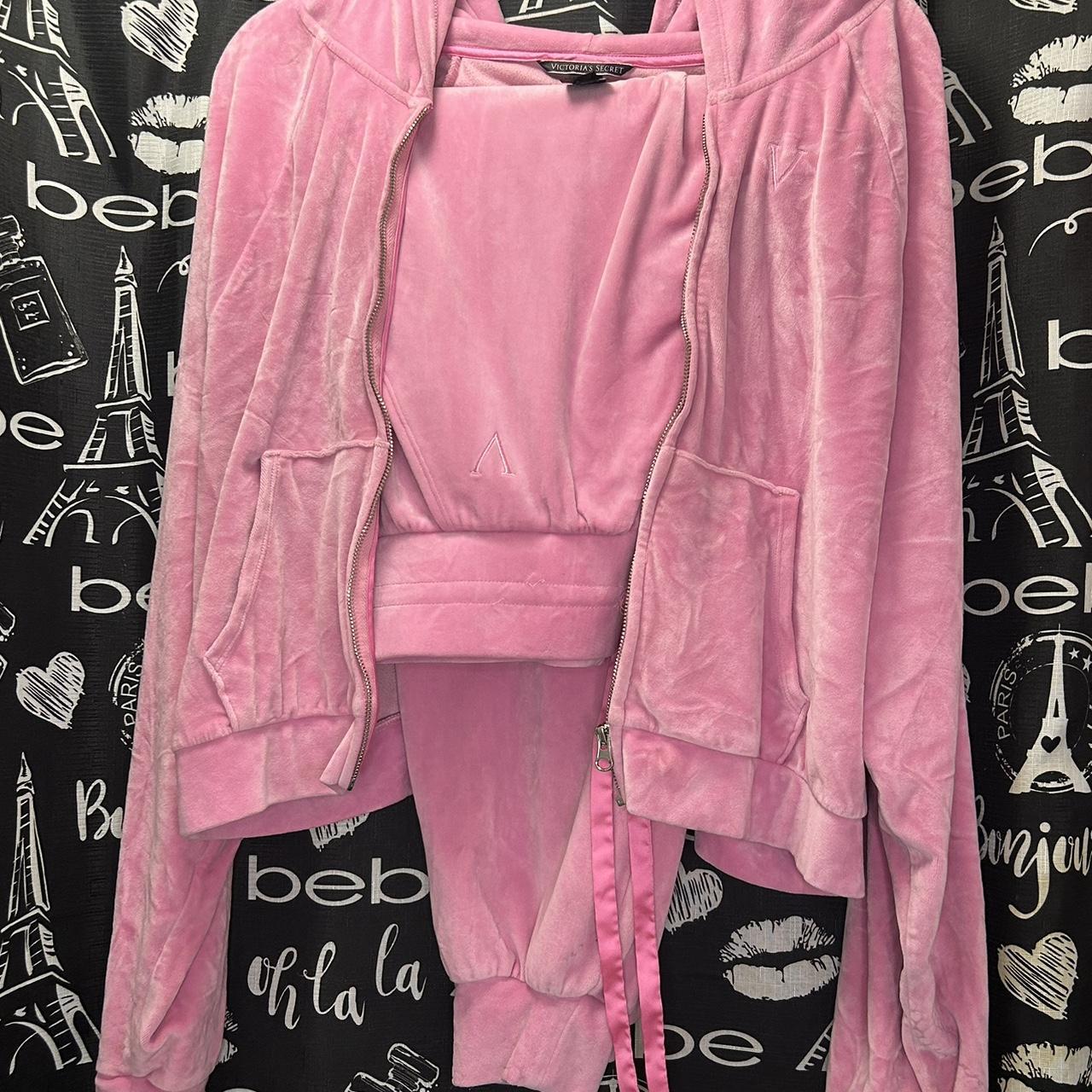 Victoria secret pink velour orders track suit