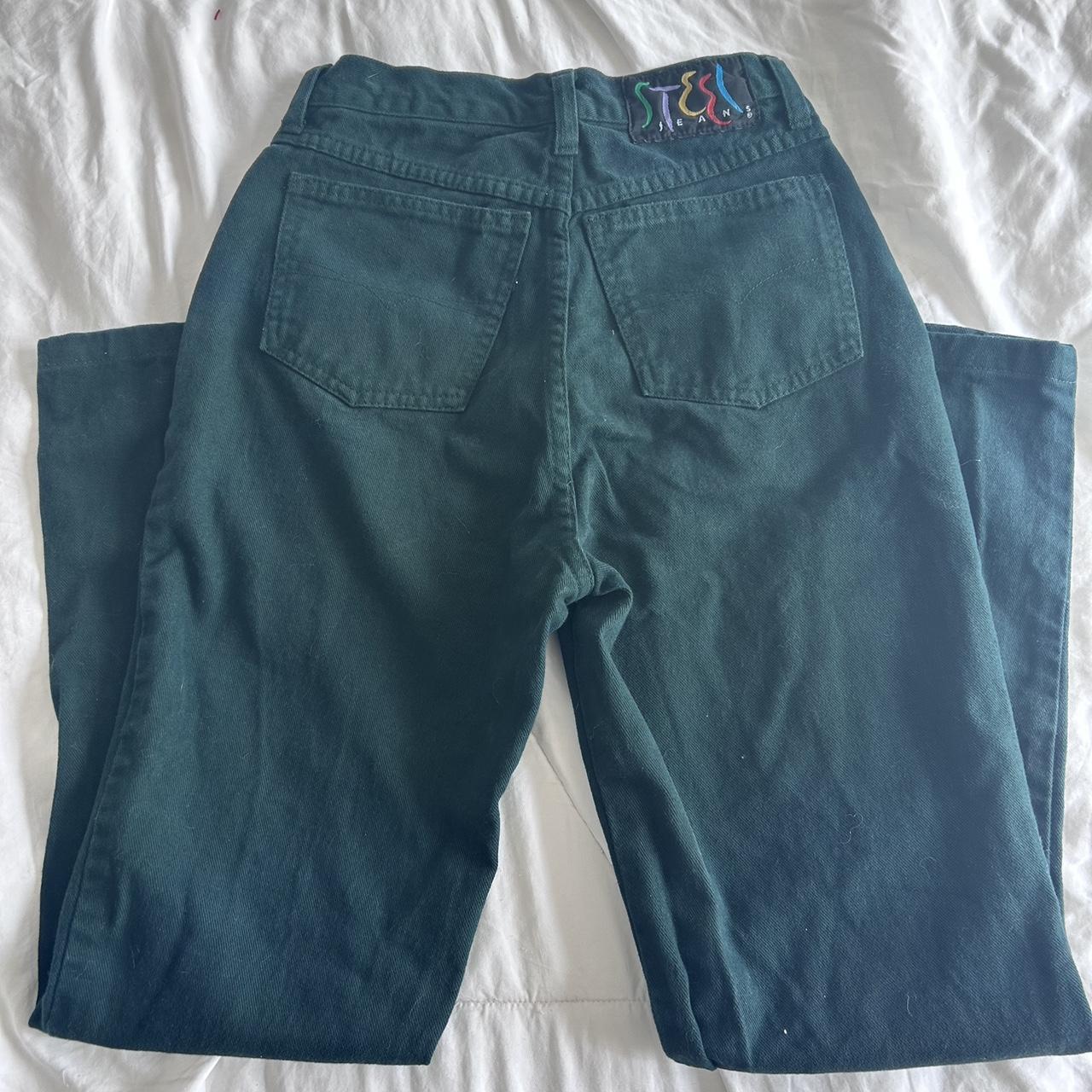 Steel dark green jeans, super cute with no flaws... Depop