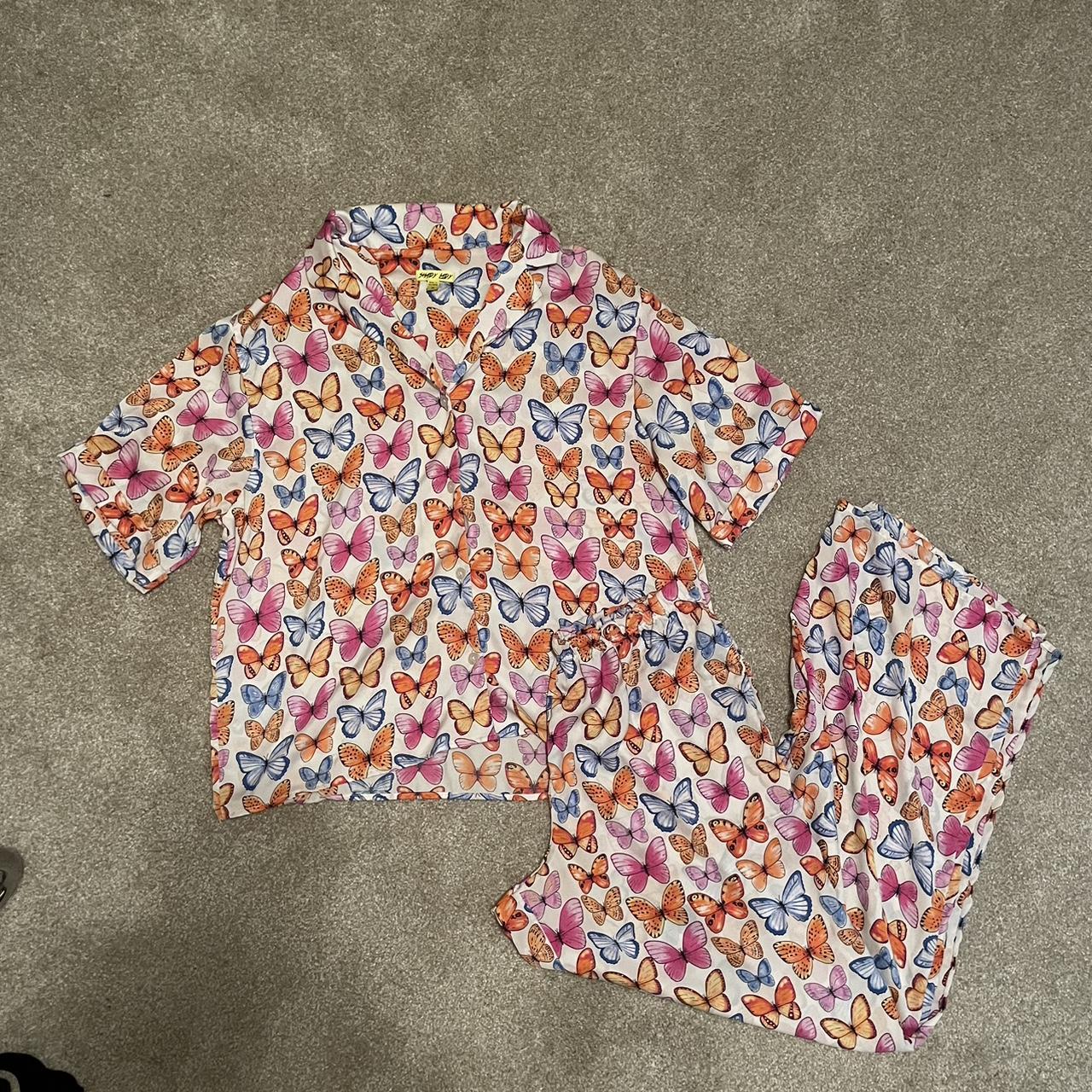 The cutest butterfly pajama set! - Depop