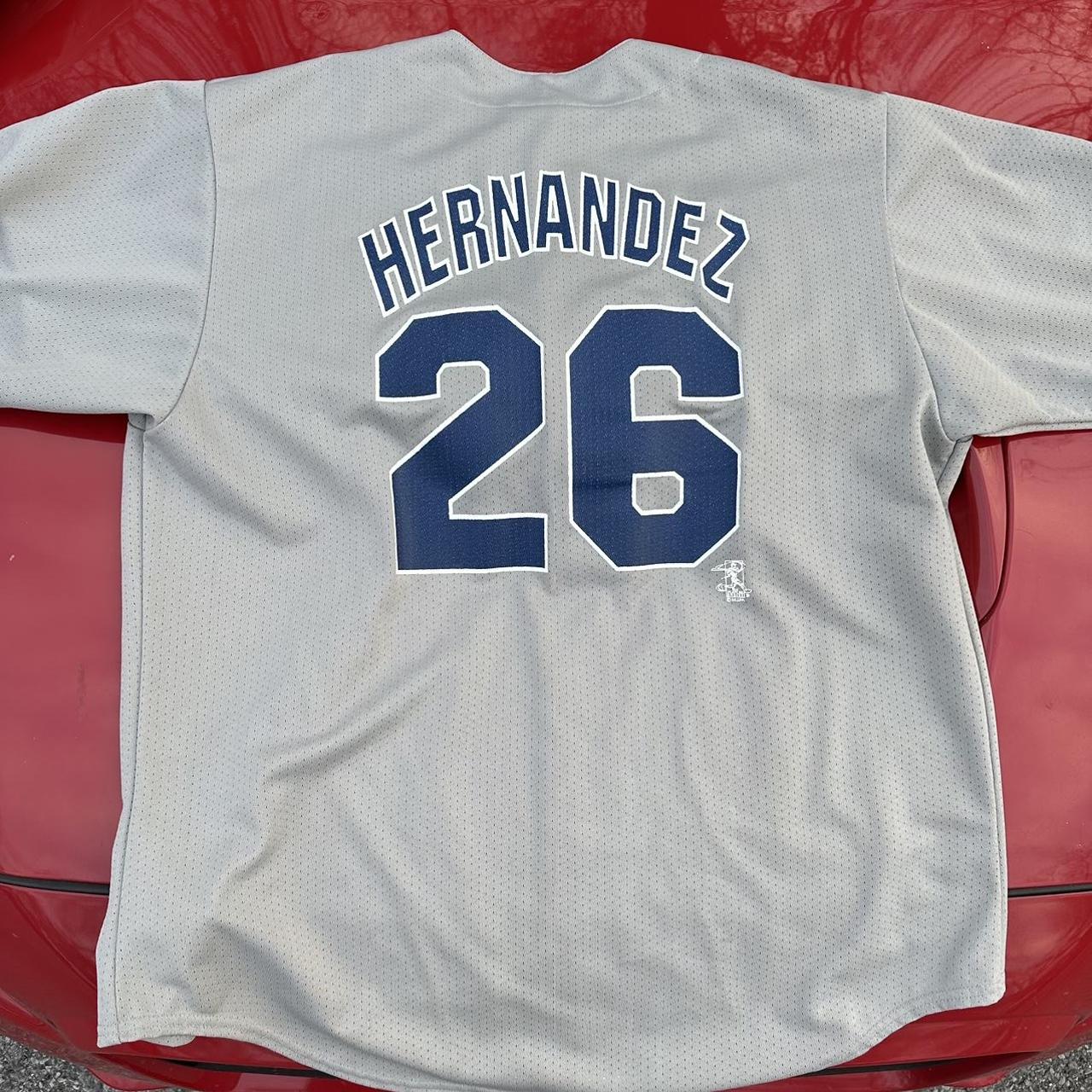 MLB New York Yankees Adrian Hernandez 26 Majestic Gray Jersey Men XL