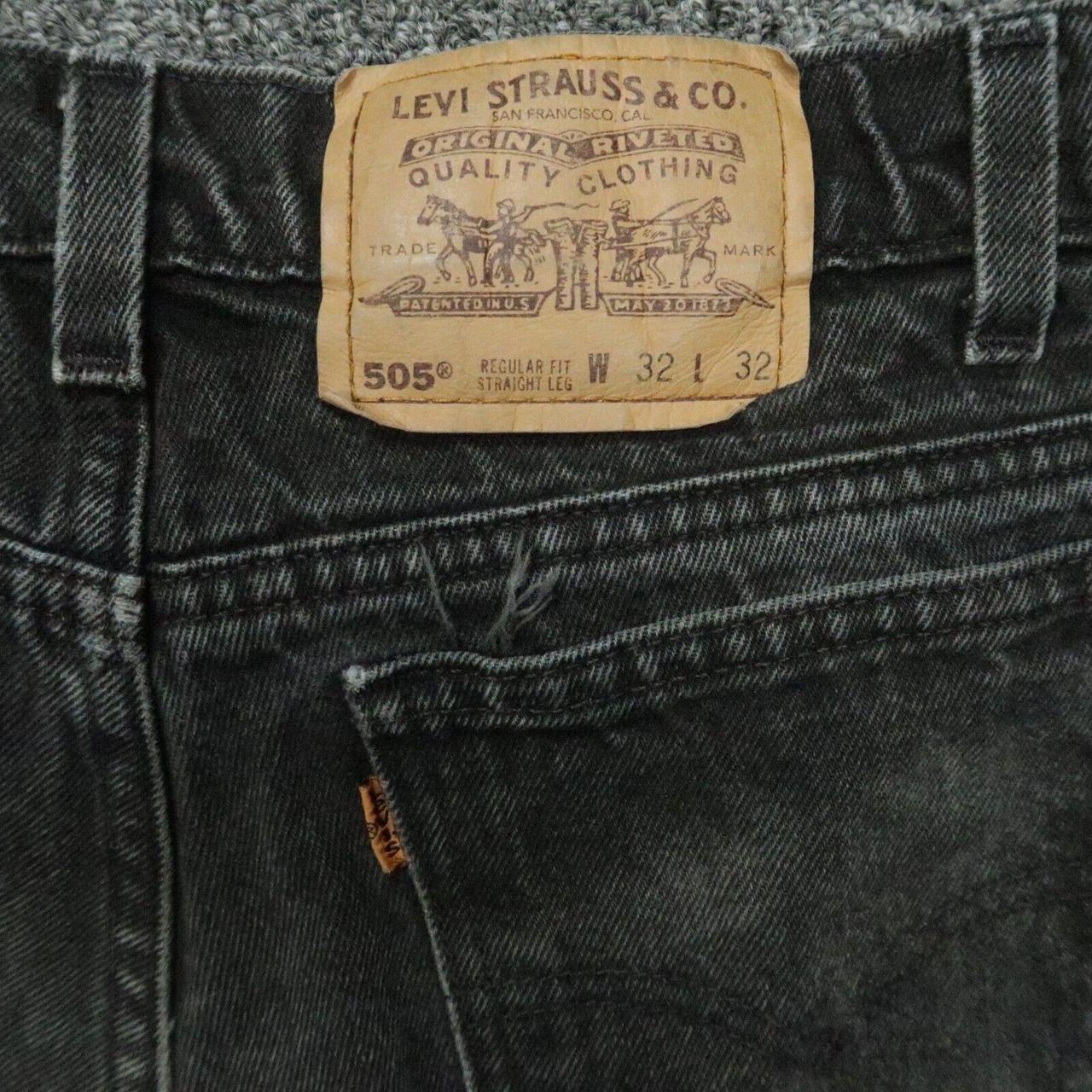 Levi's Men's Jeans - Black - 30" – VINTAGE Levis … - image 7
