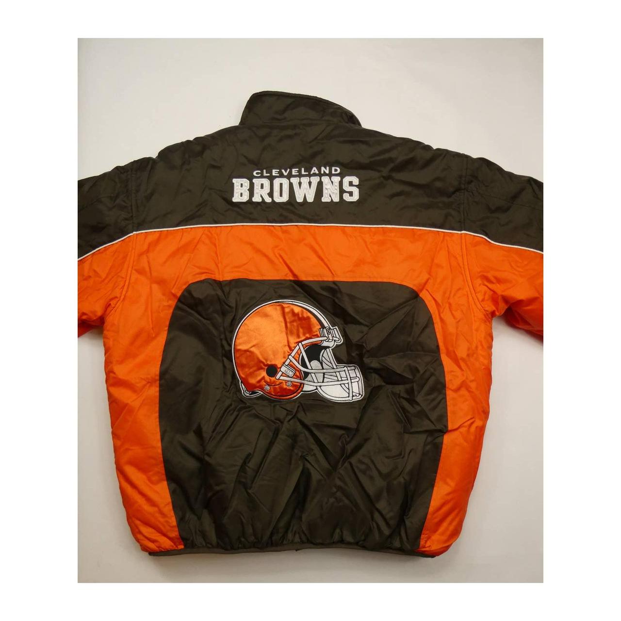 Reversible Cleveland browns brown and orange and - Depop