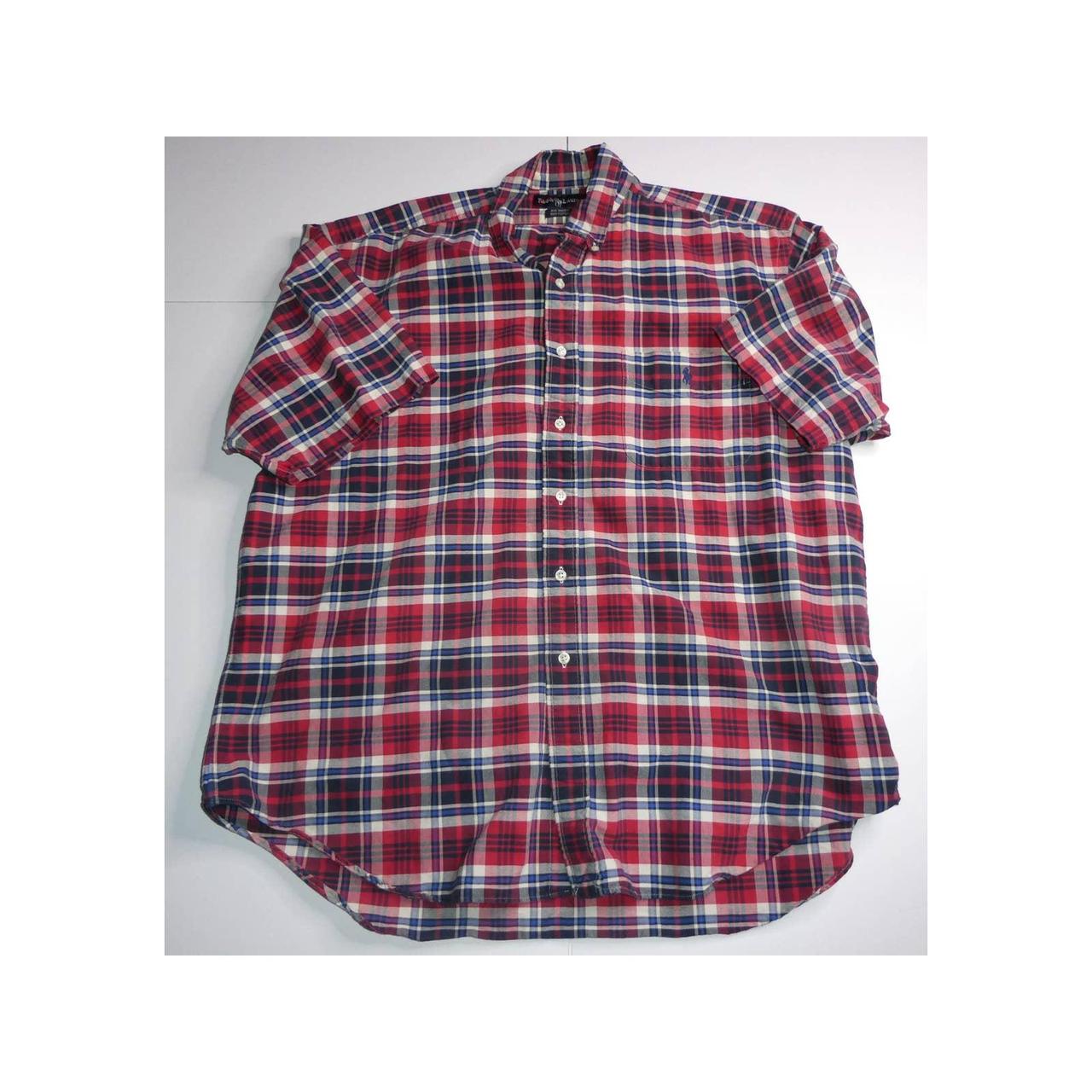 POLO RALPH LAUREN The Big Shirt s/s shirt, red... - Depop