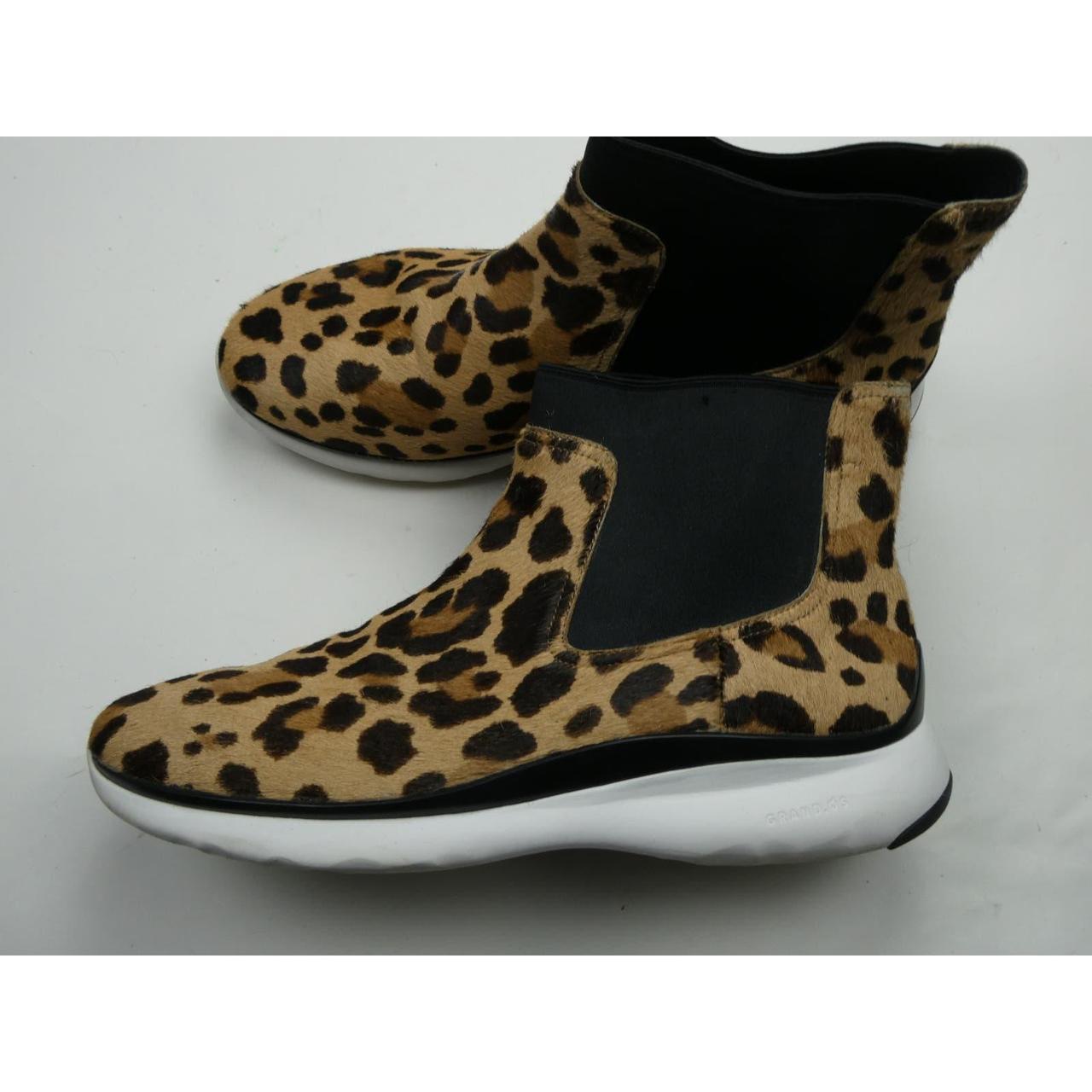 Cole haan leopard ankle boots best sale