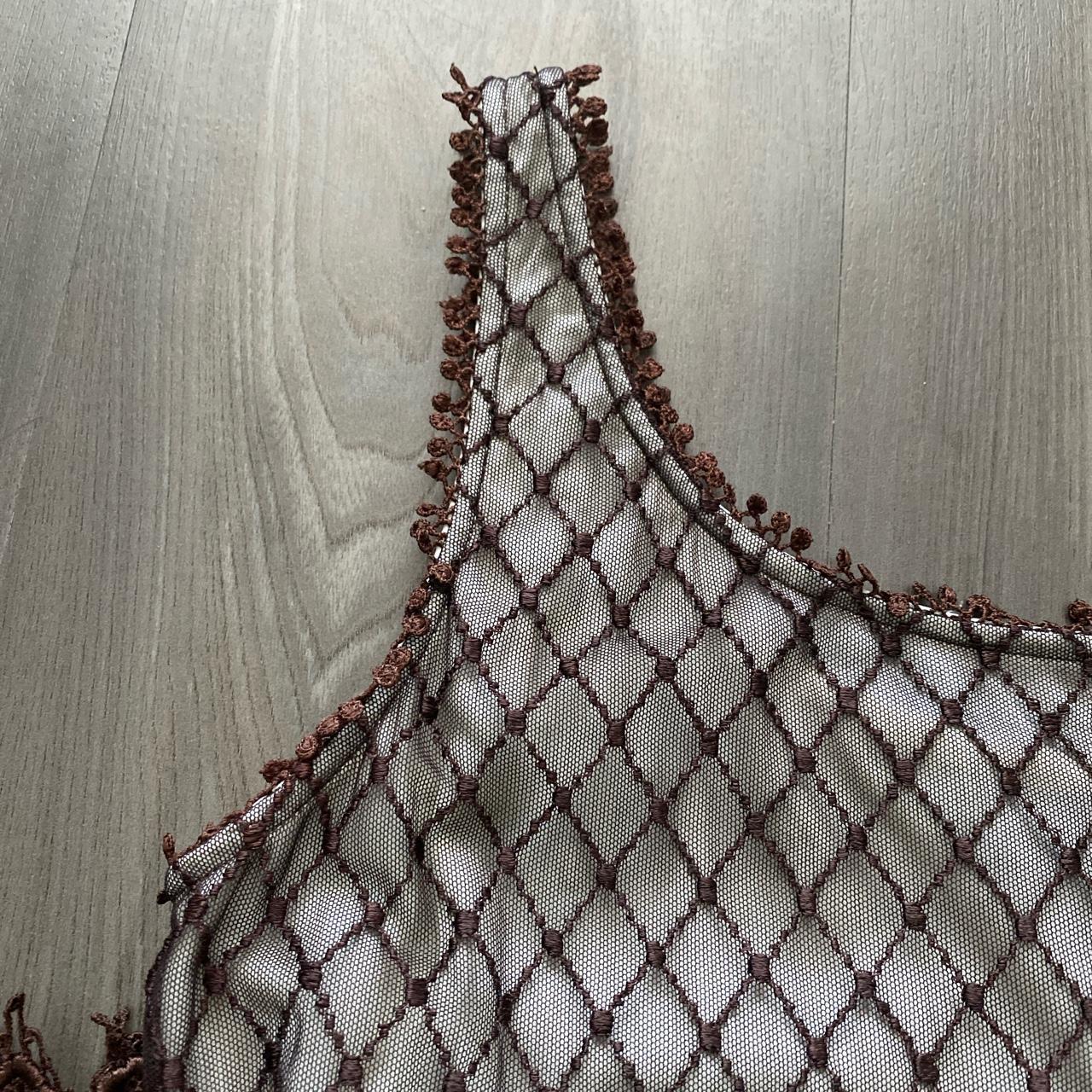 ABS Women's Brown and White Dress (2)