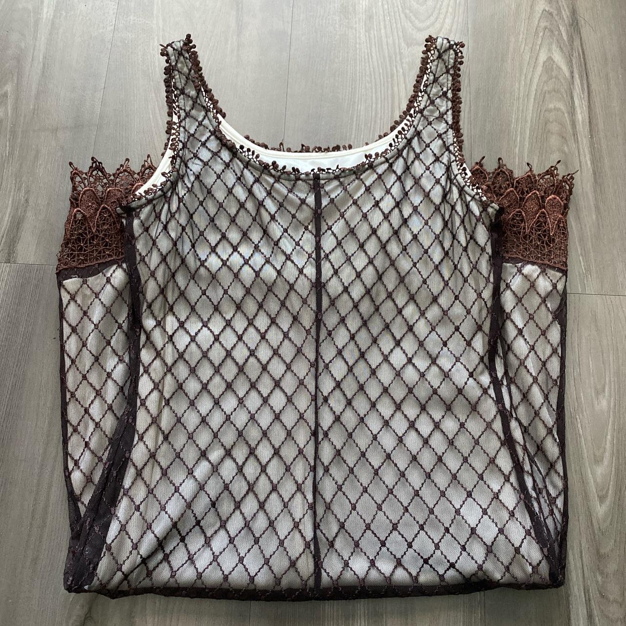 ABS Women's Brown and White Dress (3)