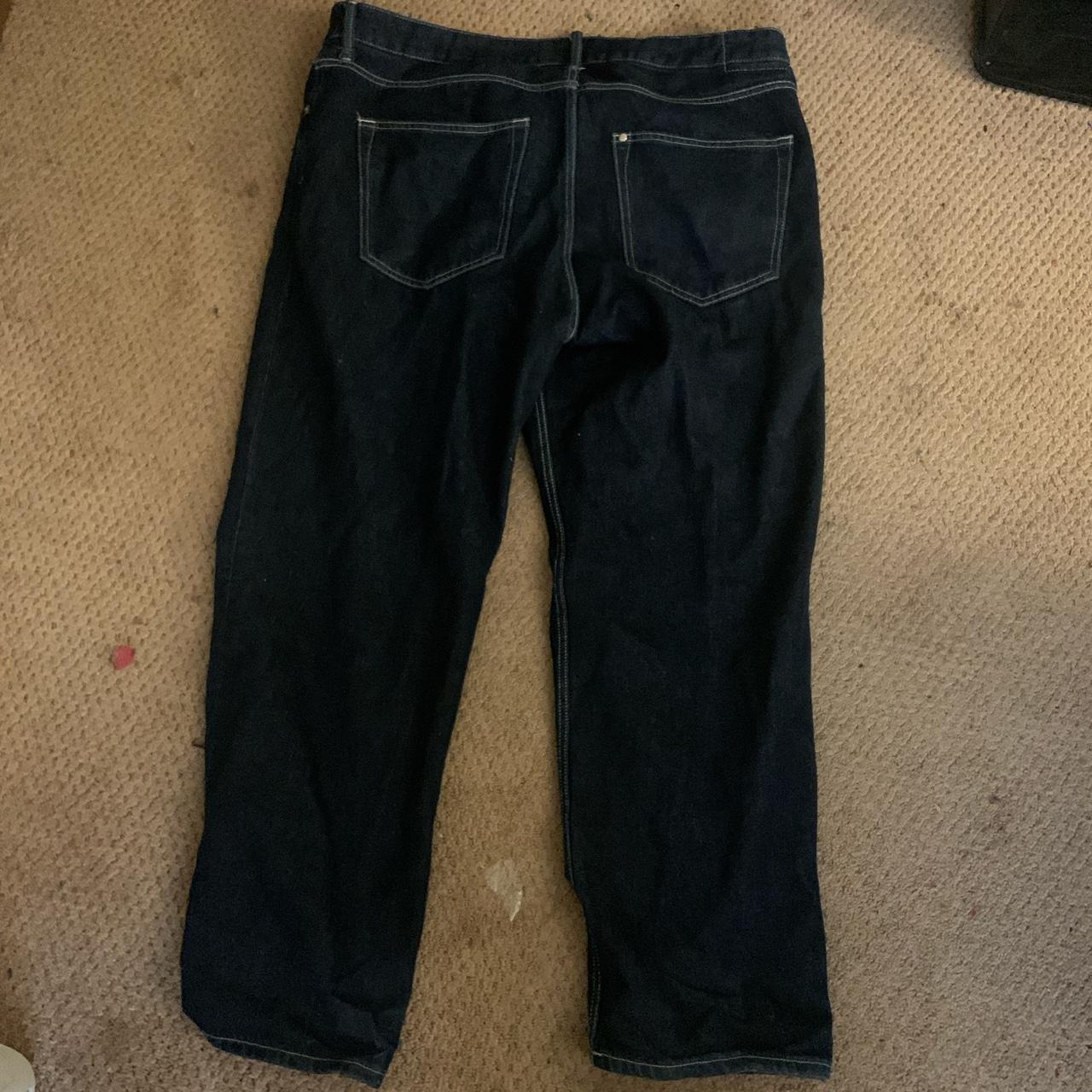 H&M blue denim baggy jeans #baggy #skate #baggy - Depop