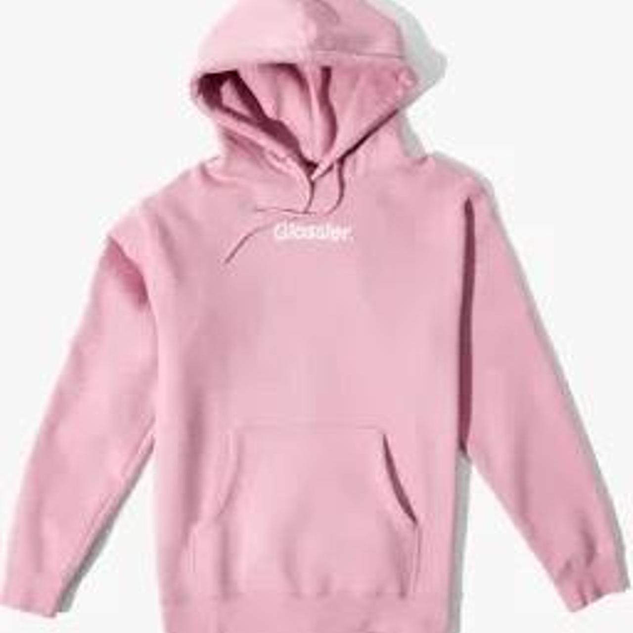 Glossier pink store hoodie