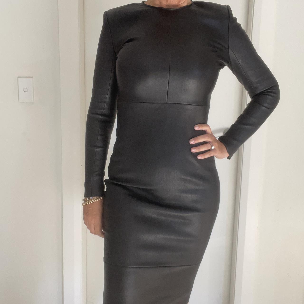 Scanlan theodore leather dress hotsell