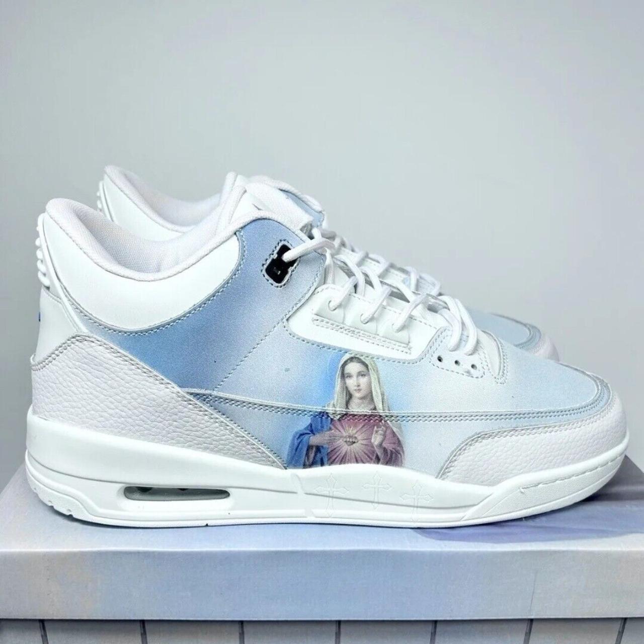 Kito Wares Mother Mary Size 11 Mens Jordan 3 Vibes... - Depop