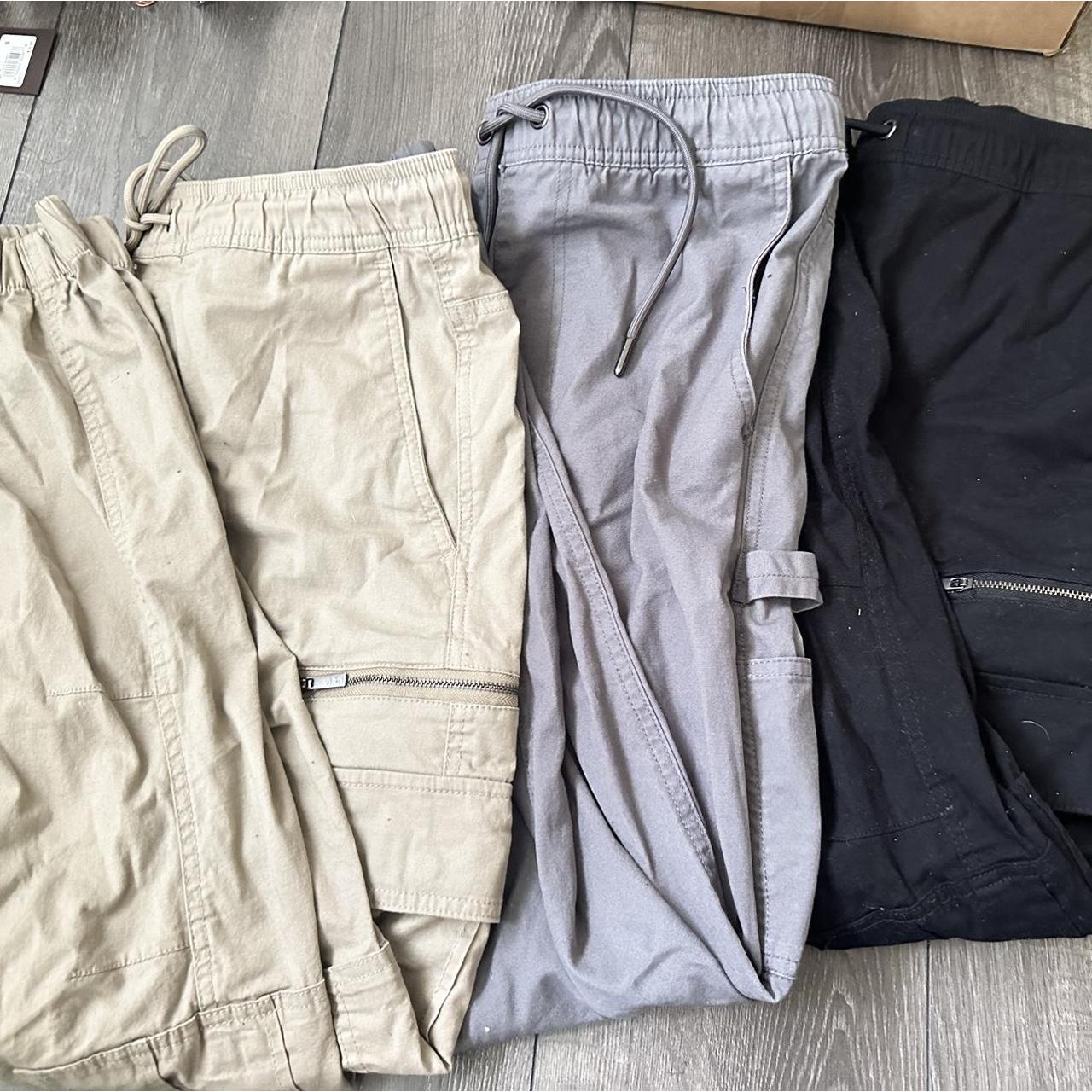 Champs Sports Men's Grey and Black Trousers Depop