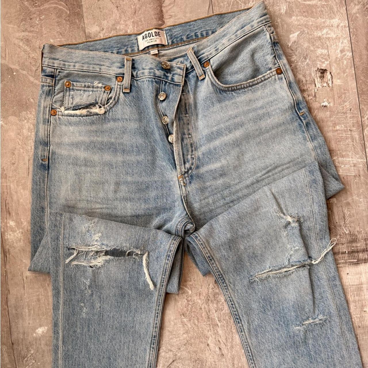 AGOLDE Women's Jeans - Blue/Silver - 28" – Excell… - image 5