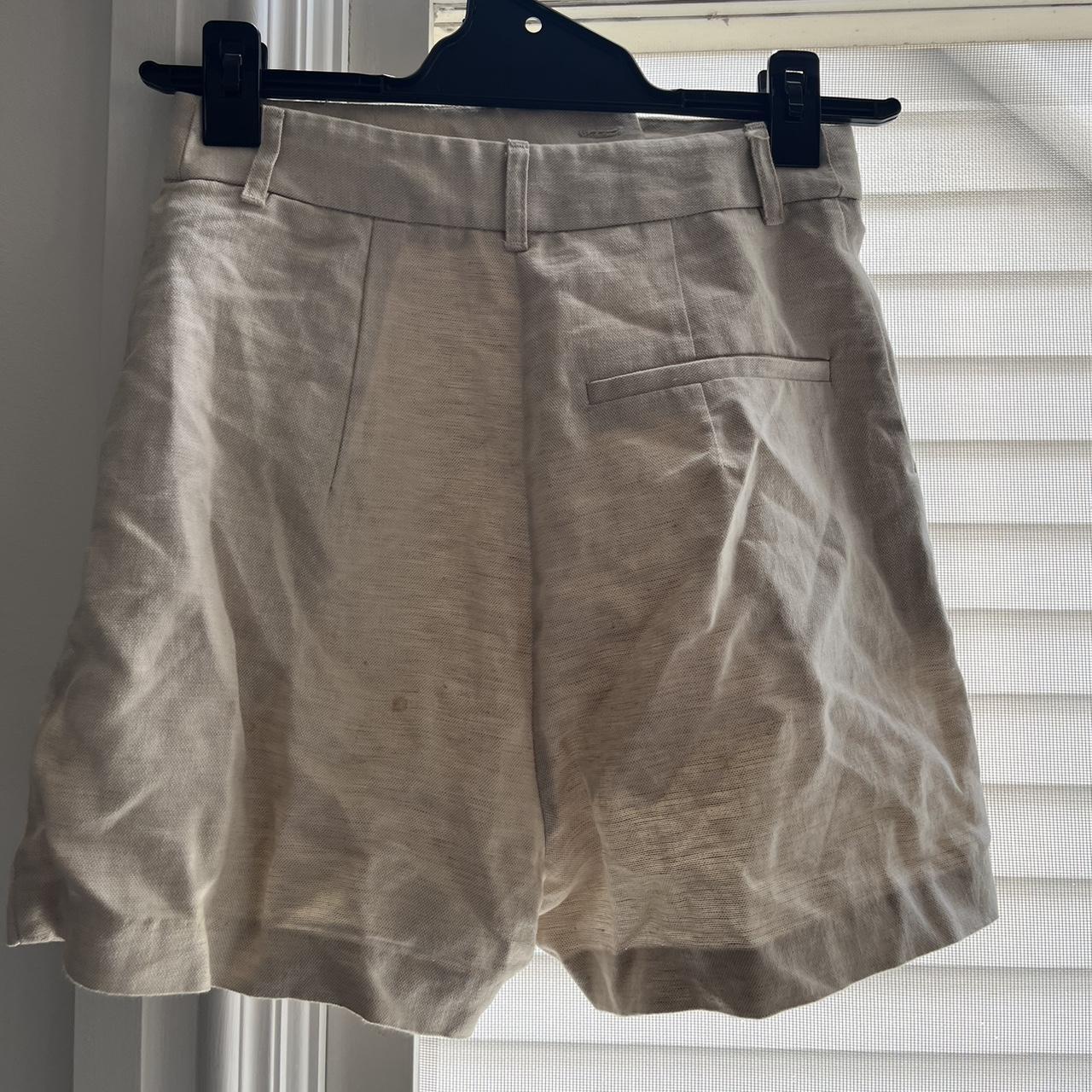 Kookai Linen Shorts -in good condition apart from... - Depop