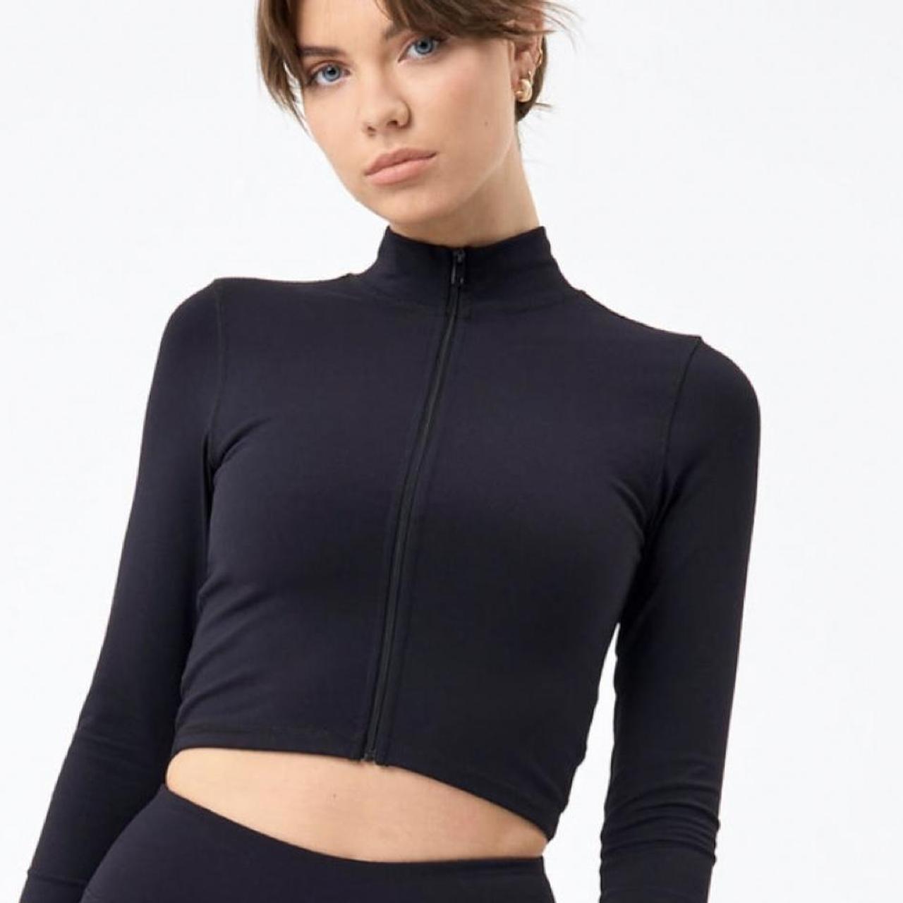 GLASSONS Supersoft Active Cropped Zip Long Sleeve Depop