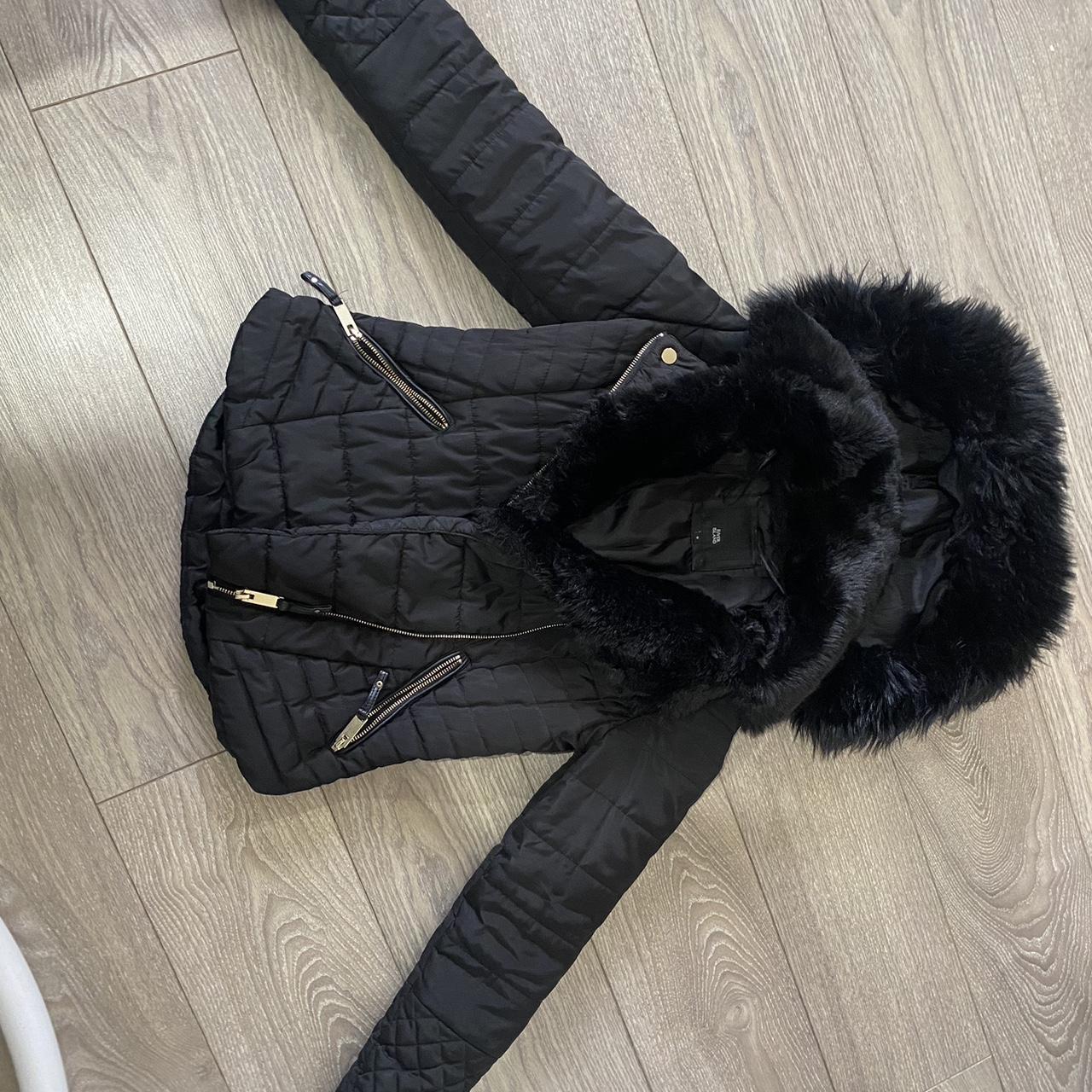 River Island Women's Black Coat | Depop