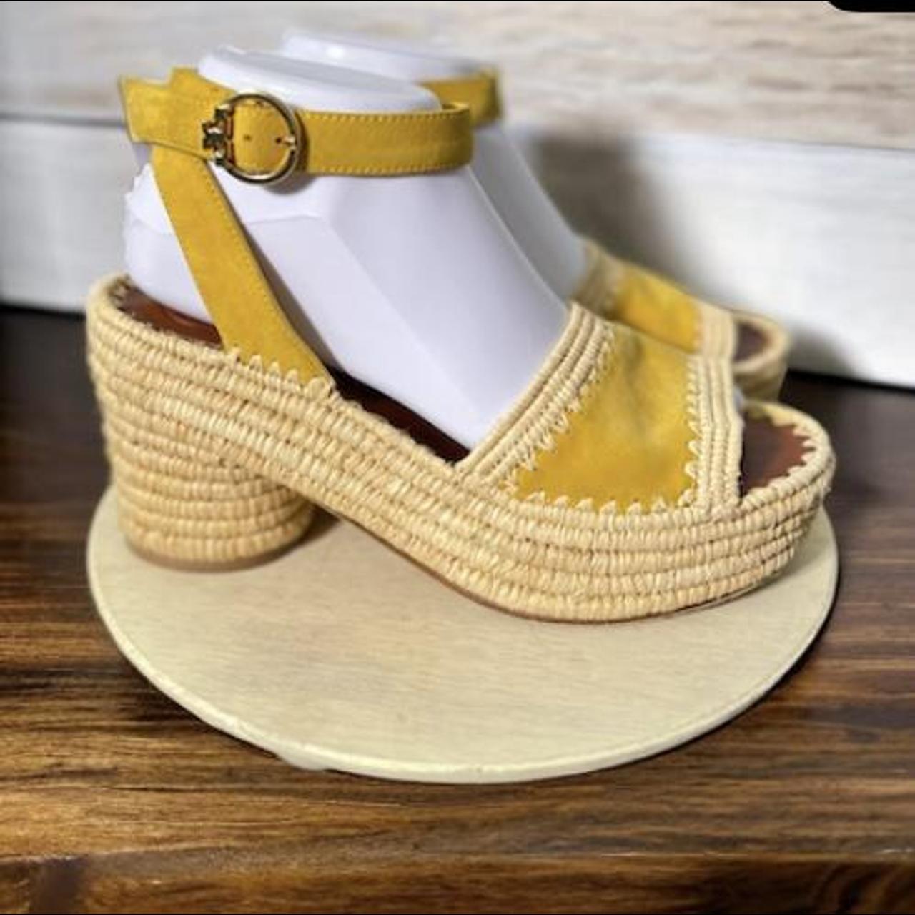 Yellow tory clearance burch sandals