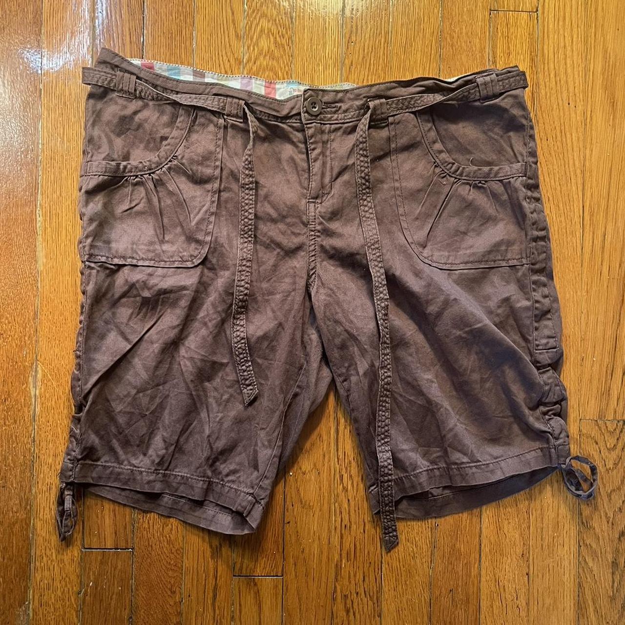 Super cute dark brown cargo shorts! # cargo shorts - Depop