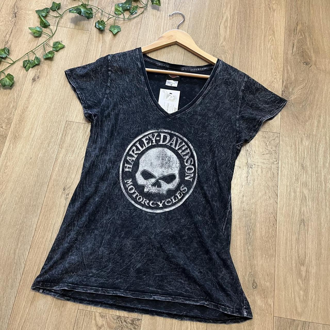 HARLEY DAVIDSON SKULL T-SHIRT SIZE 12 M Women’s... - Depop