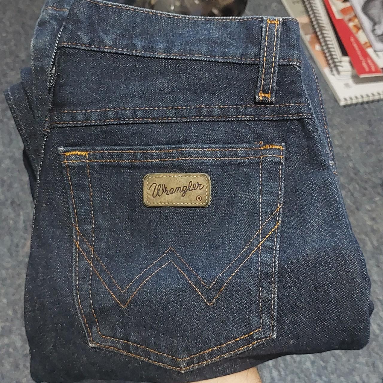 Wrangler dark denim jeans in supreme condition.... - Depop