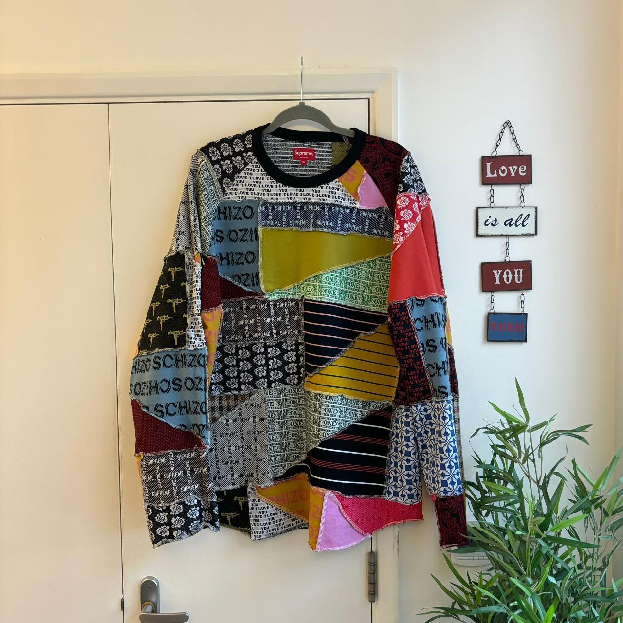 Supreme - MOSAIC PATCHWORK L/S TOP - SS21 - Size L - Depop