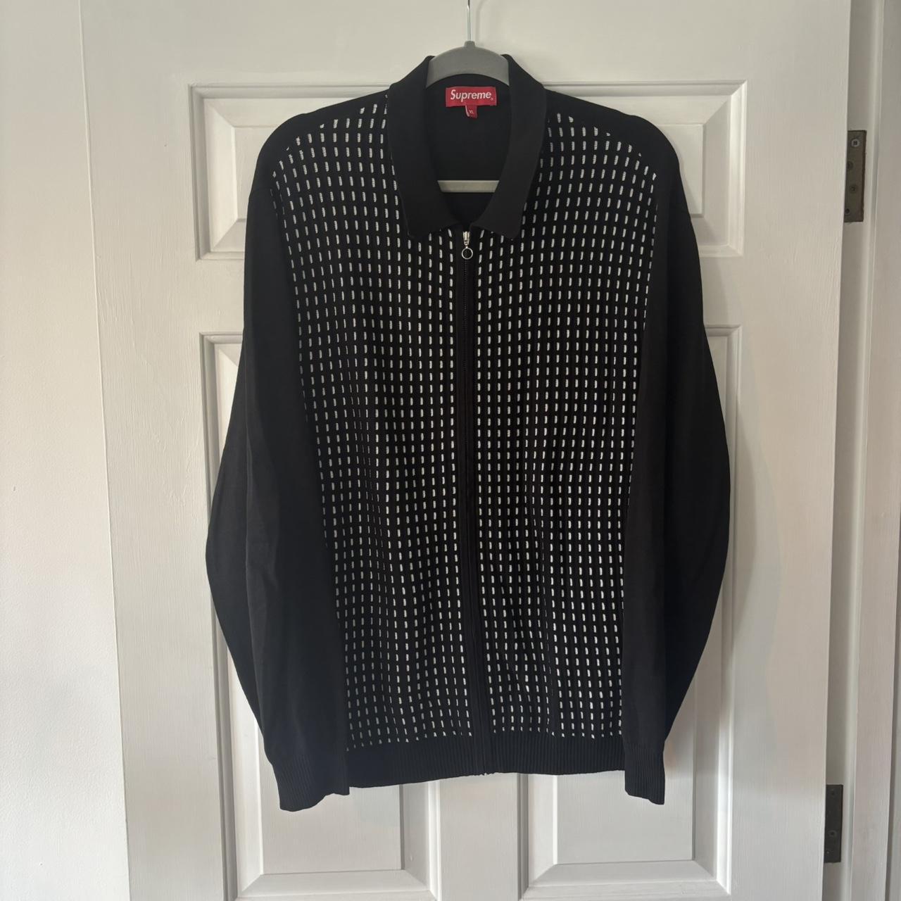Supreme Brushed Polka Dot Cardigan Navy Large | Depop