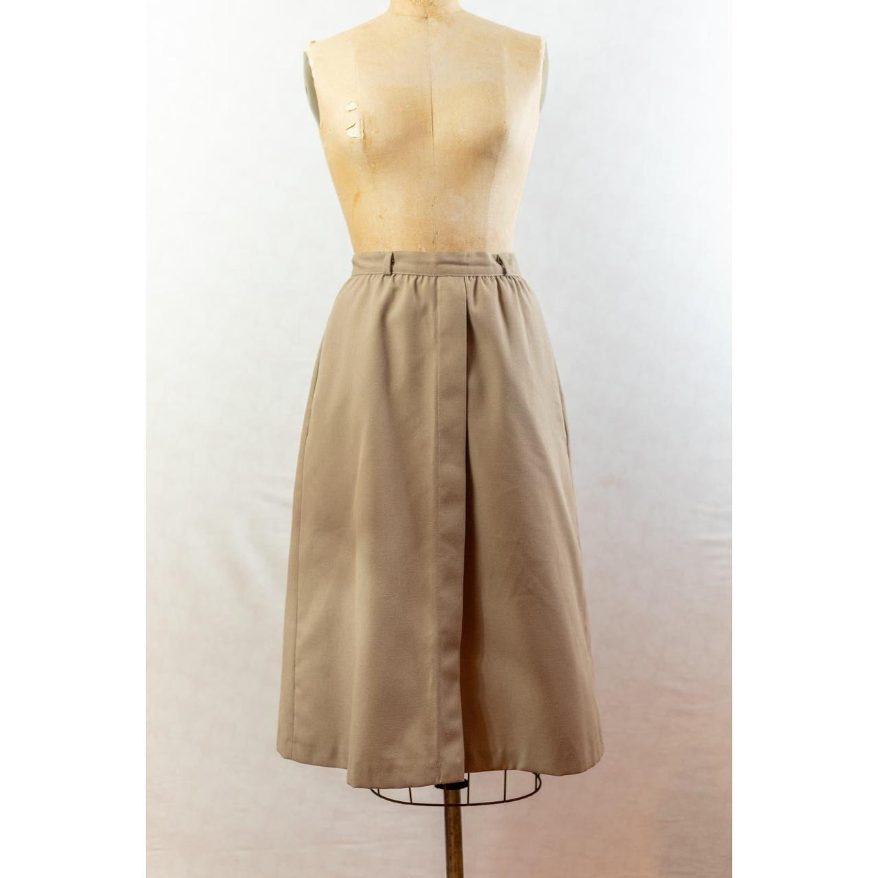 Long khaki skirts 80s hotsell