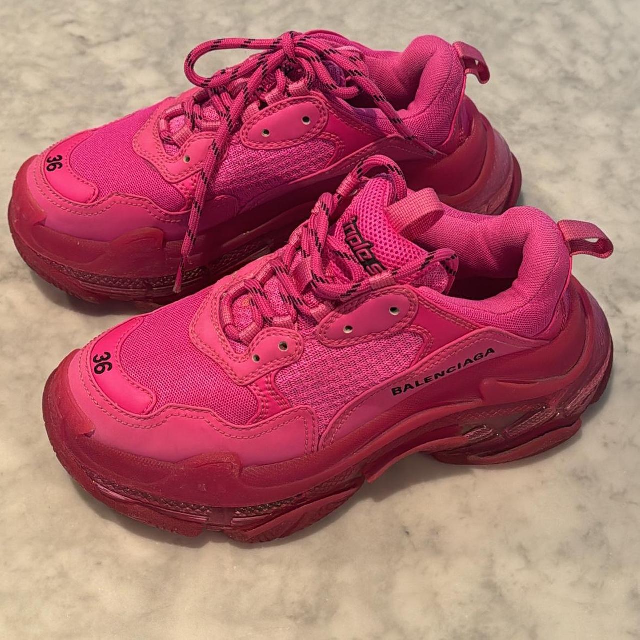 Hot pink balenciaga sneakers hotsell