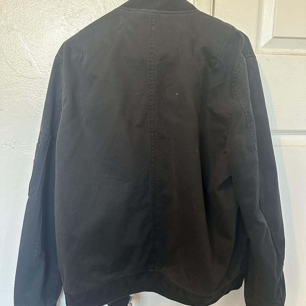 medium black Allsaints bomber jacket, used but in... - Depop