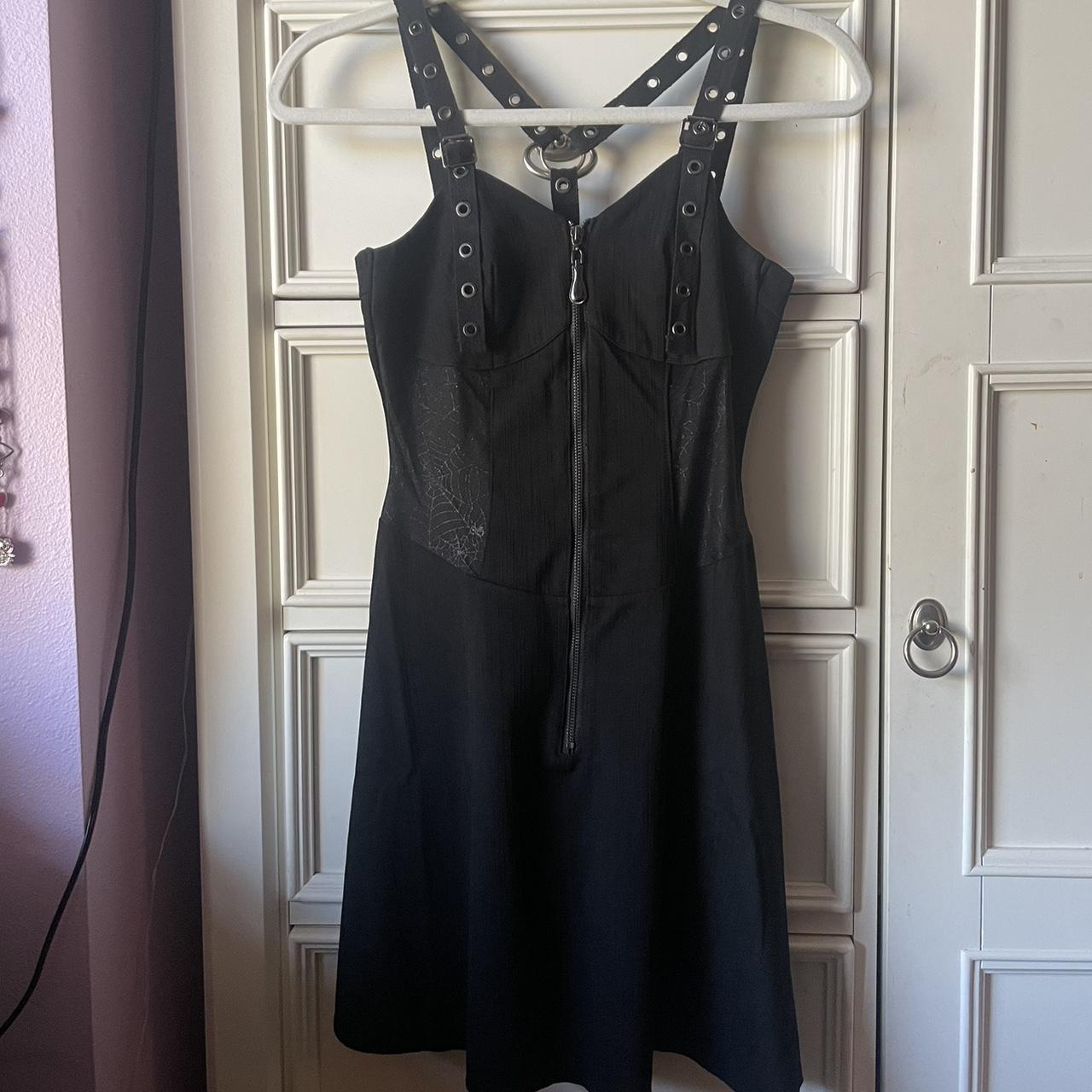 Alternative all black summer dress Size S Gives hour... - Depop